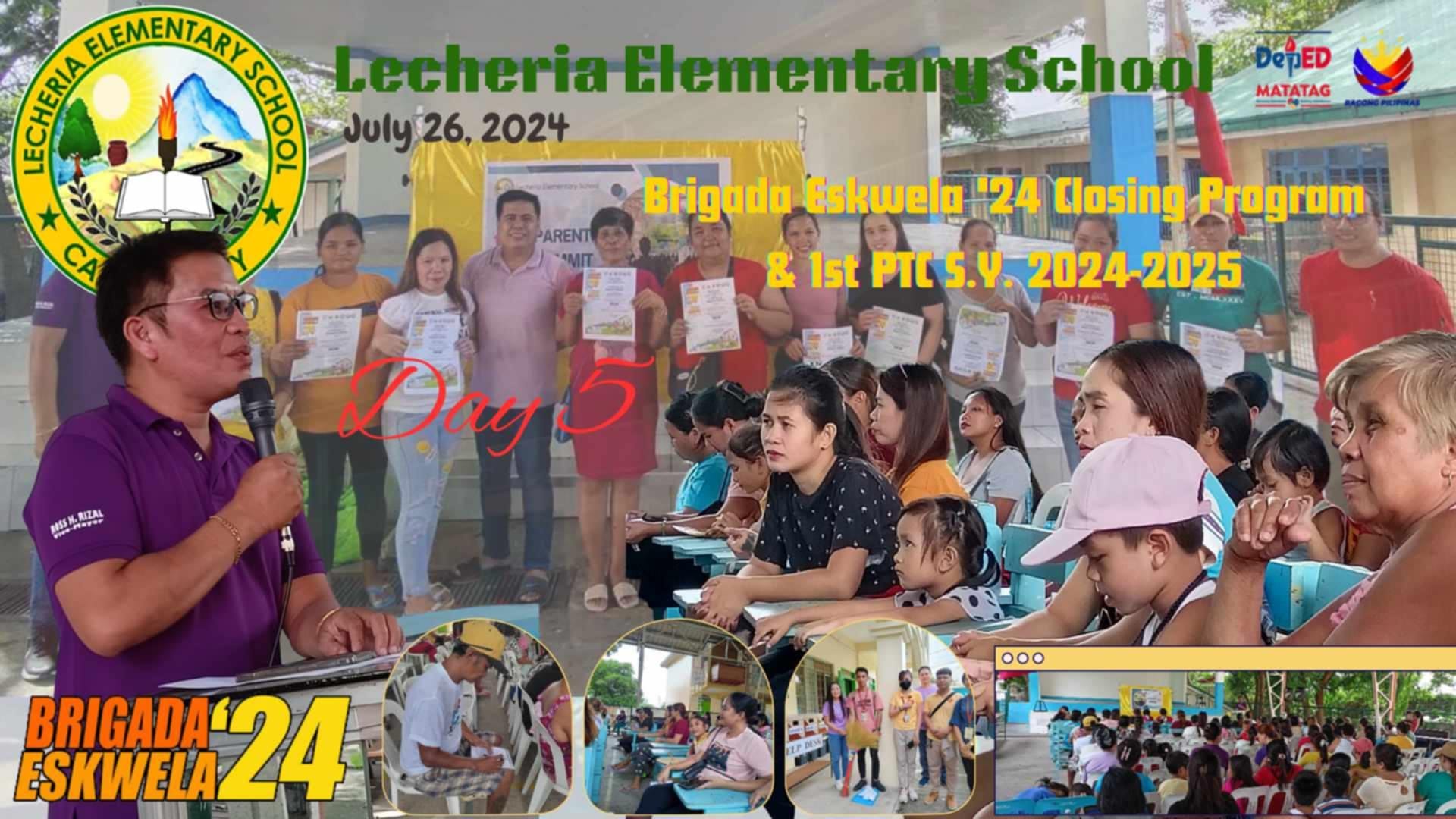DepEd - July 26, 2024 - Day 5 Brigada Eskwela Closing Program and 1st ...