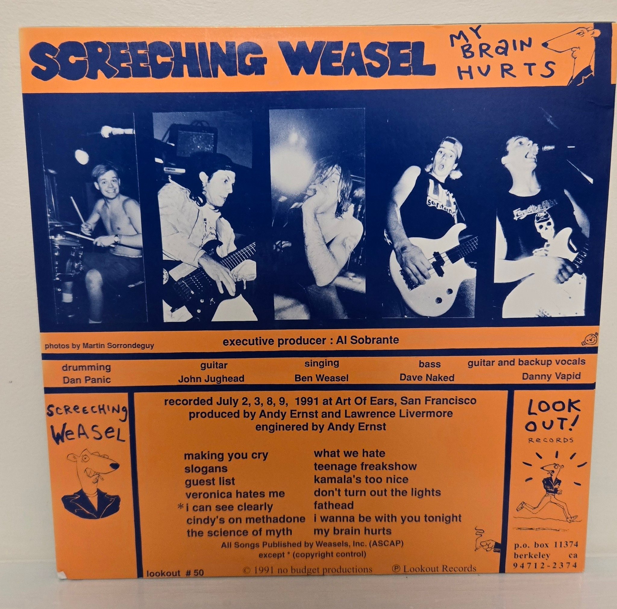 Screeching Weasel My Brain Hurts double LP back in stock