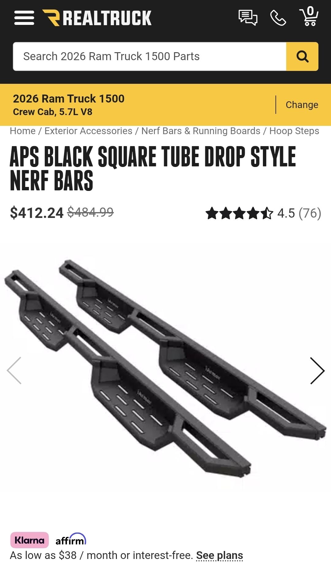 Westin RAM 1500 R5 Nerf Side Step Bars; Stainless Steel R105008 (09-18 RAM 1500 Quad Cab, Crew Cab) - Free Shipping
