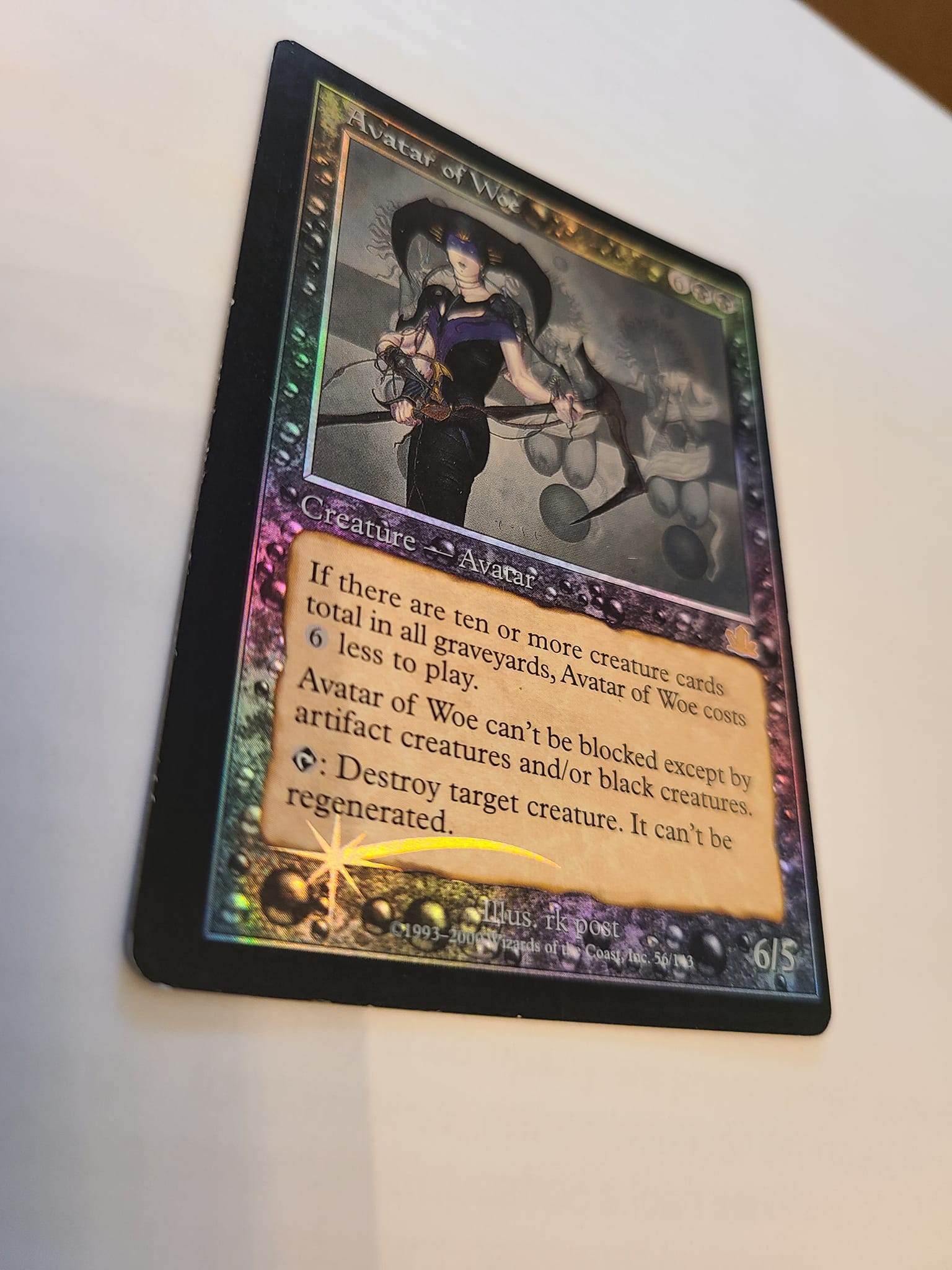 Avatar of Woe prophecy foil misprint auction