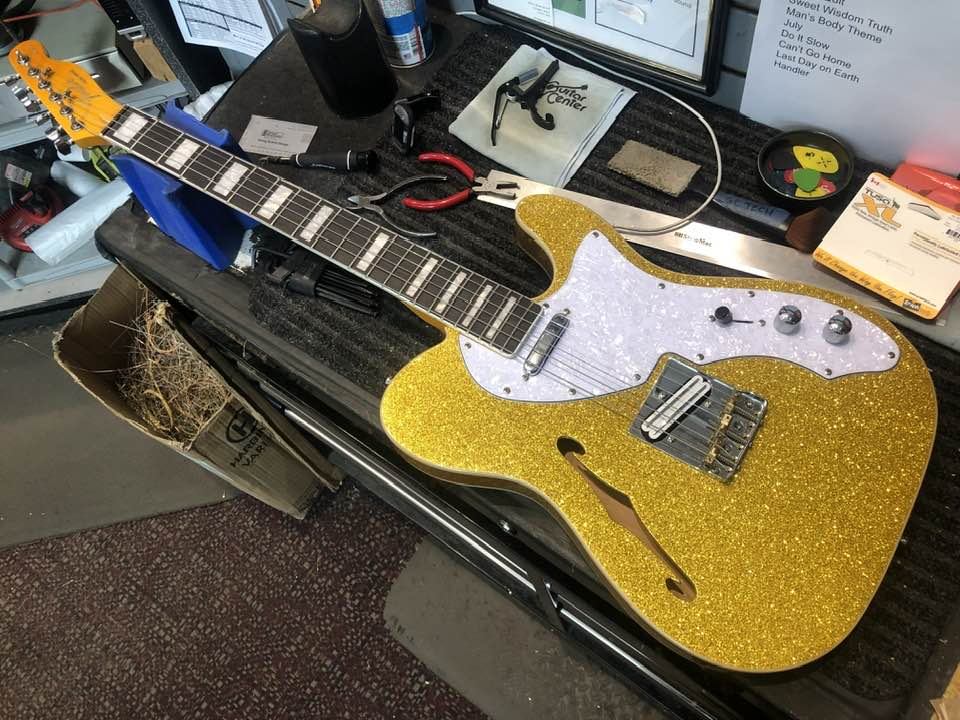SX Tele Thinline with eBay $35 neck.