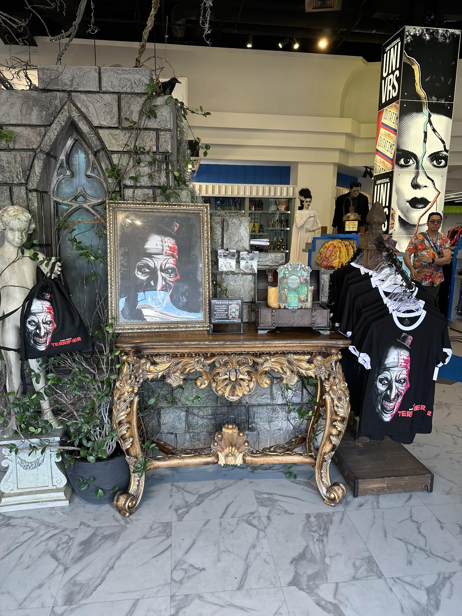 Terrifier clown cafe Universal Studios Halloween Horror Nights 2025 T-shirts - Store Online Shopping in USA