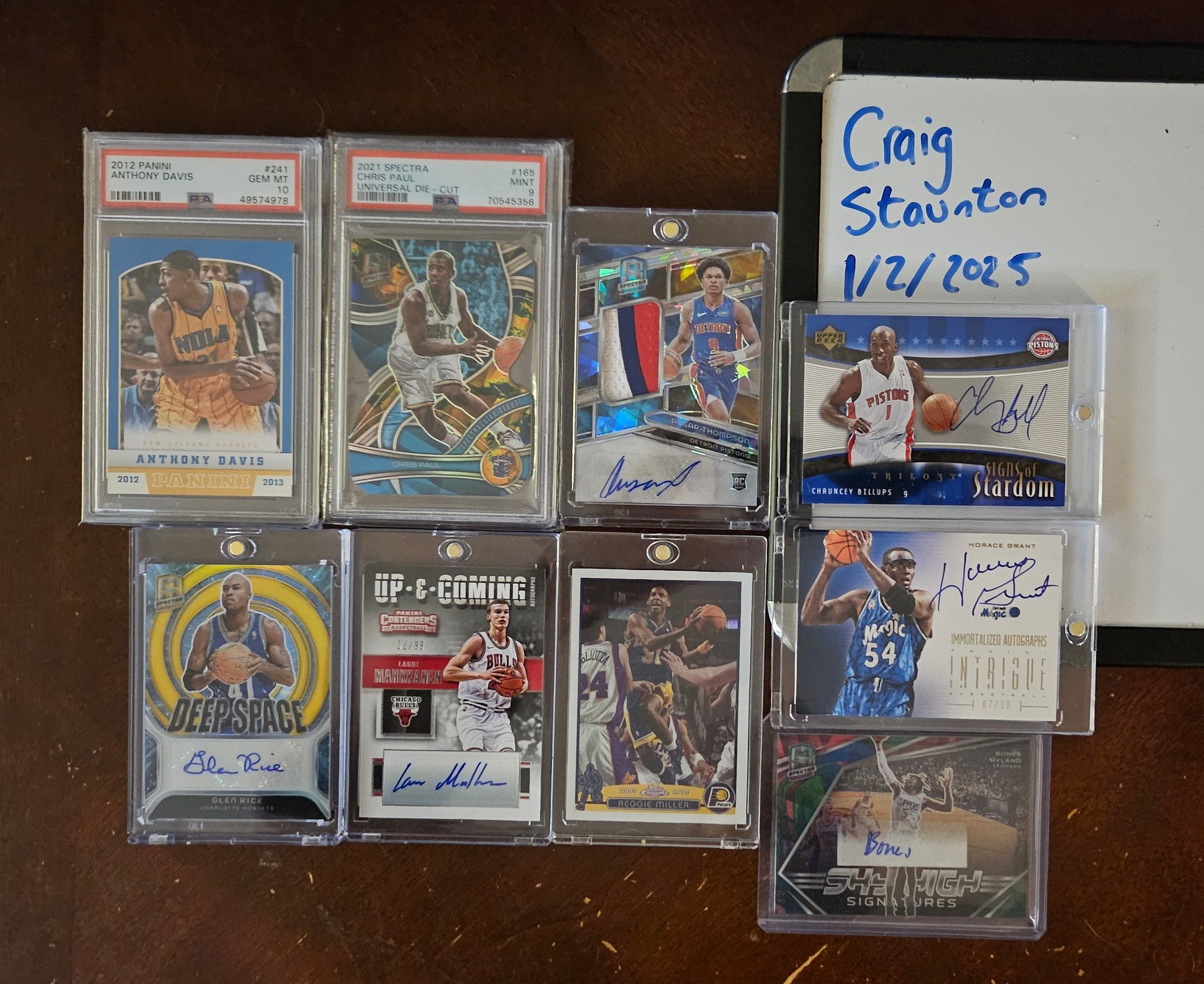 Add $5.00 for shipping and no trades. Anthony Davis Rookie PSA 10 