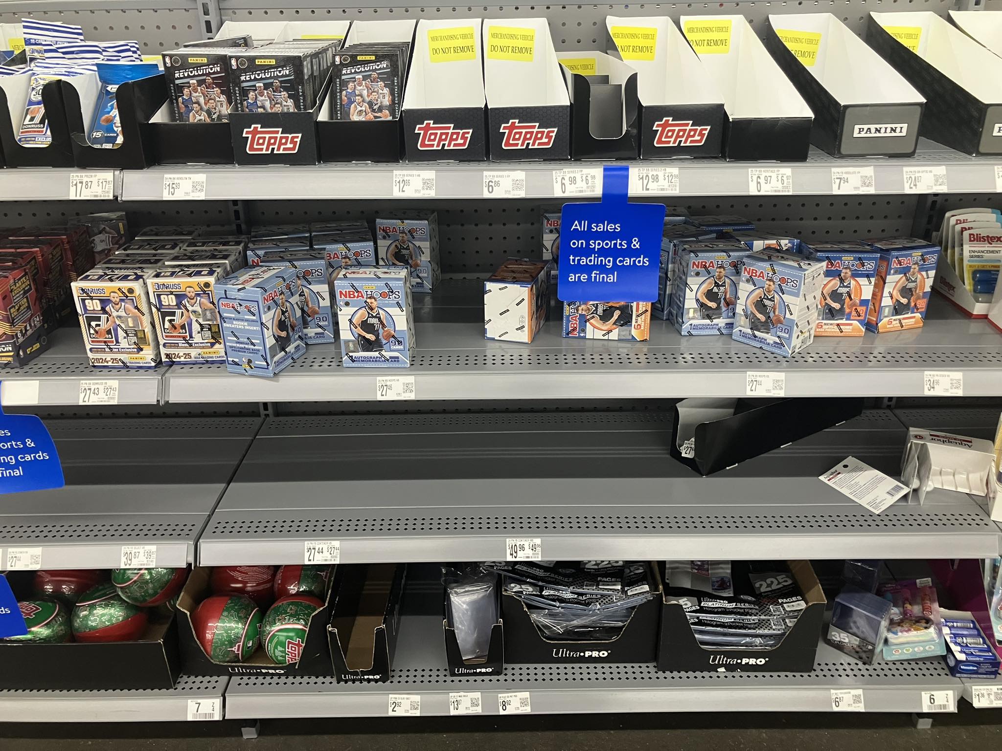 card sleeves walmart aisle 400 Hard Plastic, 3"x 4" Trading Card Holder, Sports Cards Protectors for Top Baseball Game Sports Cards Cases (200 Hard Sleeve + 200 Soft Sleeves) : Toys & Games theyre ideal for protecting sports cards Does anyone else's Walmart trading