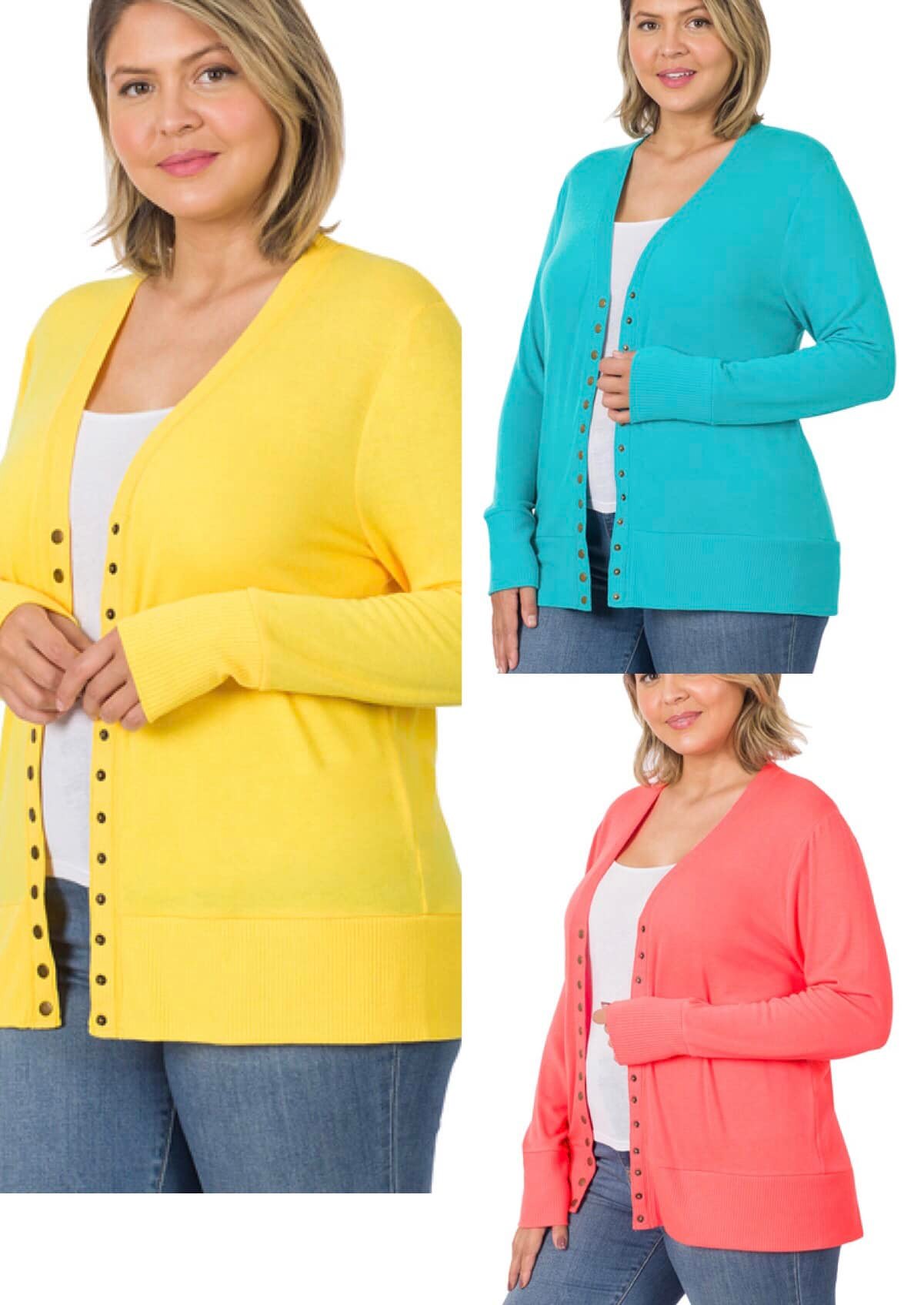 Cardigan Vintage Tricoté Turquoise Washington - Boutons Dorés, Taille L, Matière Acrylique/nylon