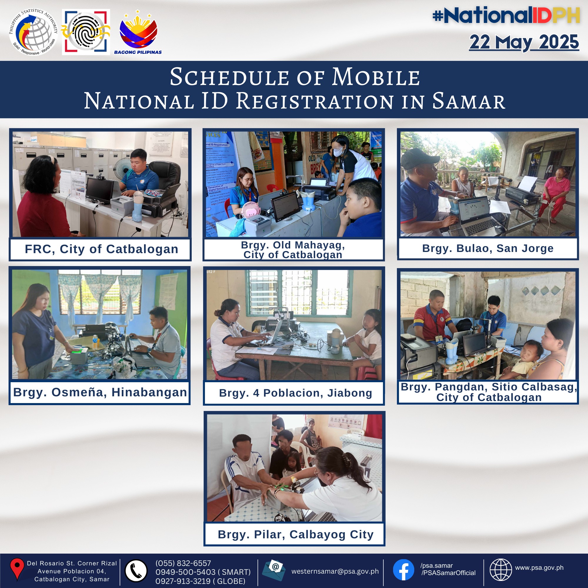PSA - 𝐋𝐨𝐨𝐤! Schedule of Mobile National ID Registration in Samar 22 May ...