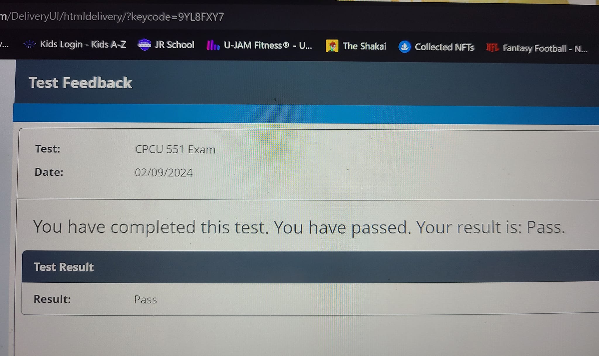 Passed CPCU 551 exam