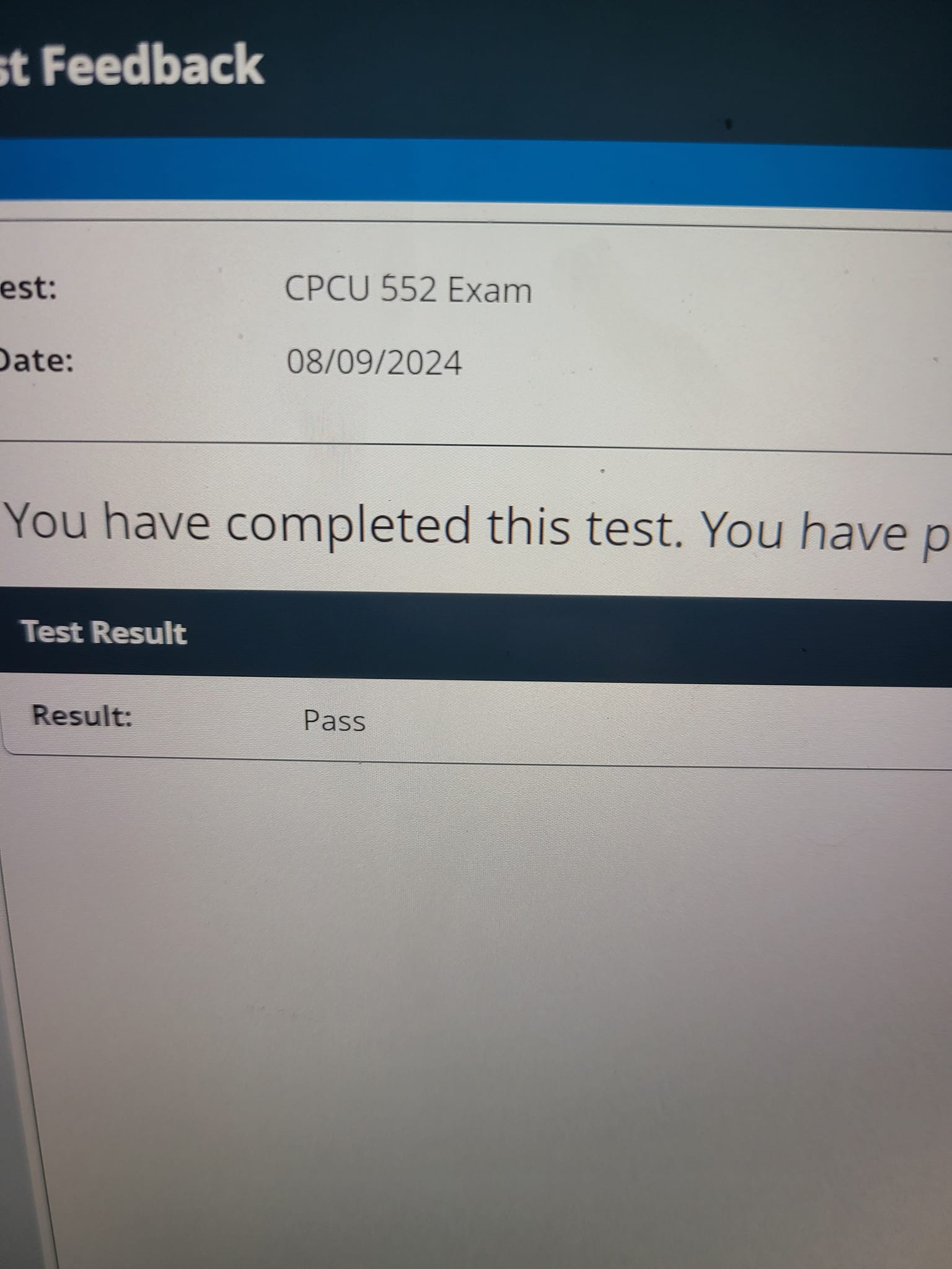 CPCU exam 552 passing experience and study guide recommendation