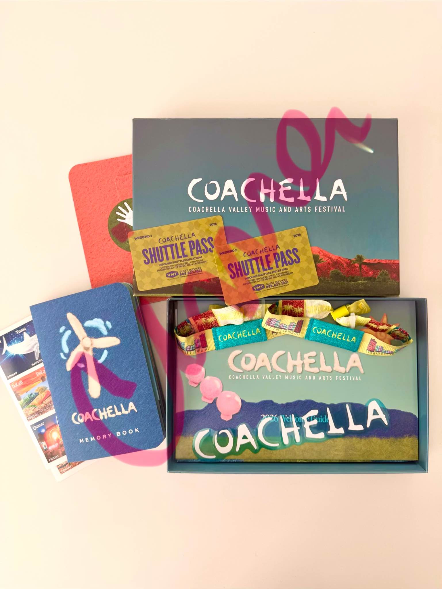 Coachella 2024 / 2026 オフィシャル ボックス セット Coachella 2024 Wristband Box Complete Contents