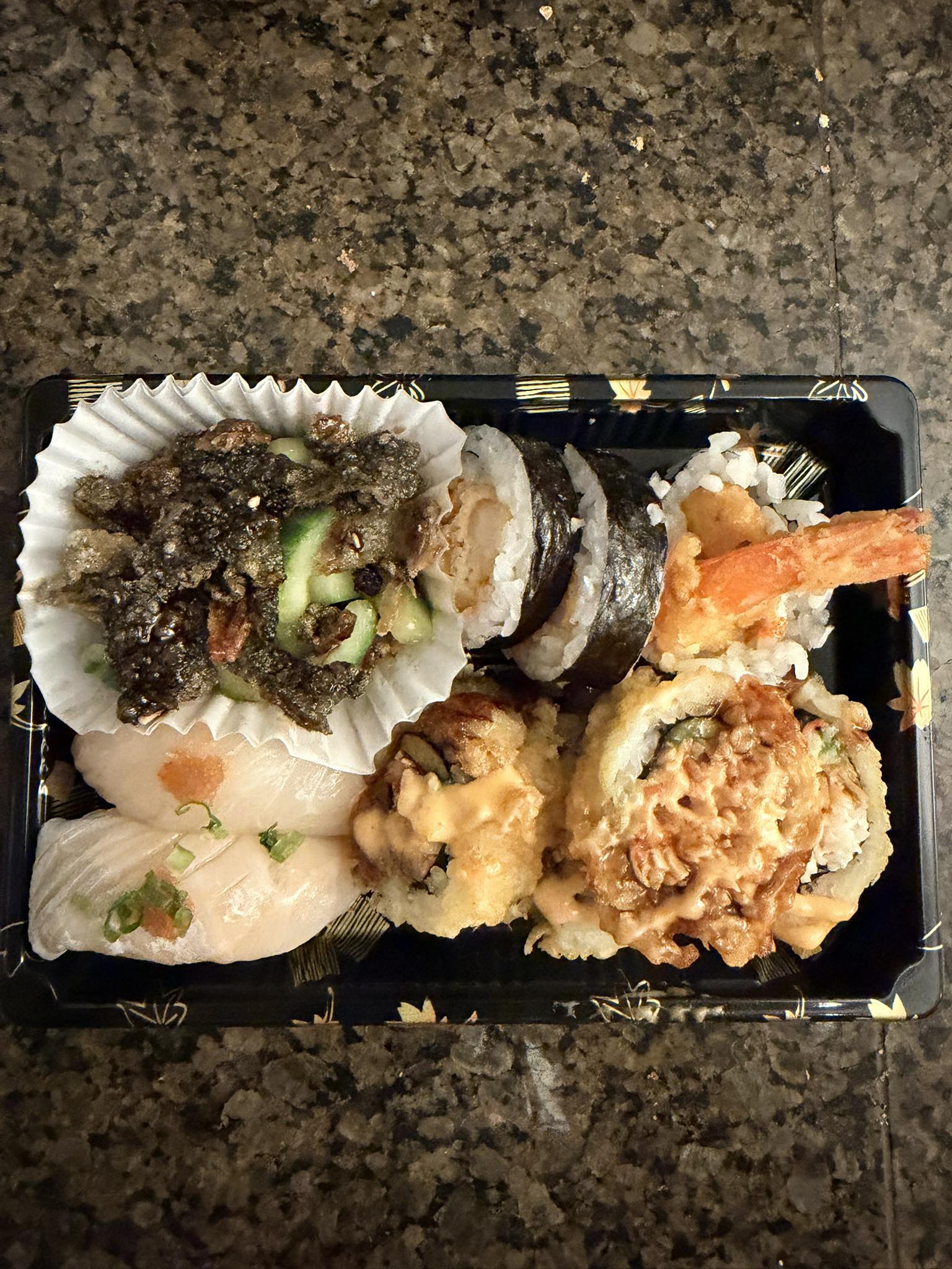 $5.99 sushi surprise bag from Tengu Sushi in Northgate (Seattle)