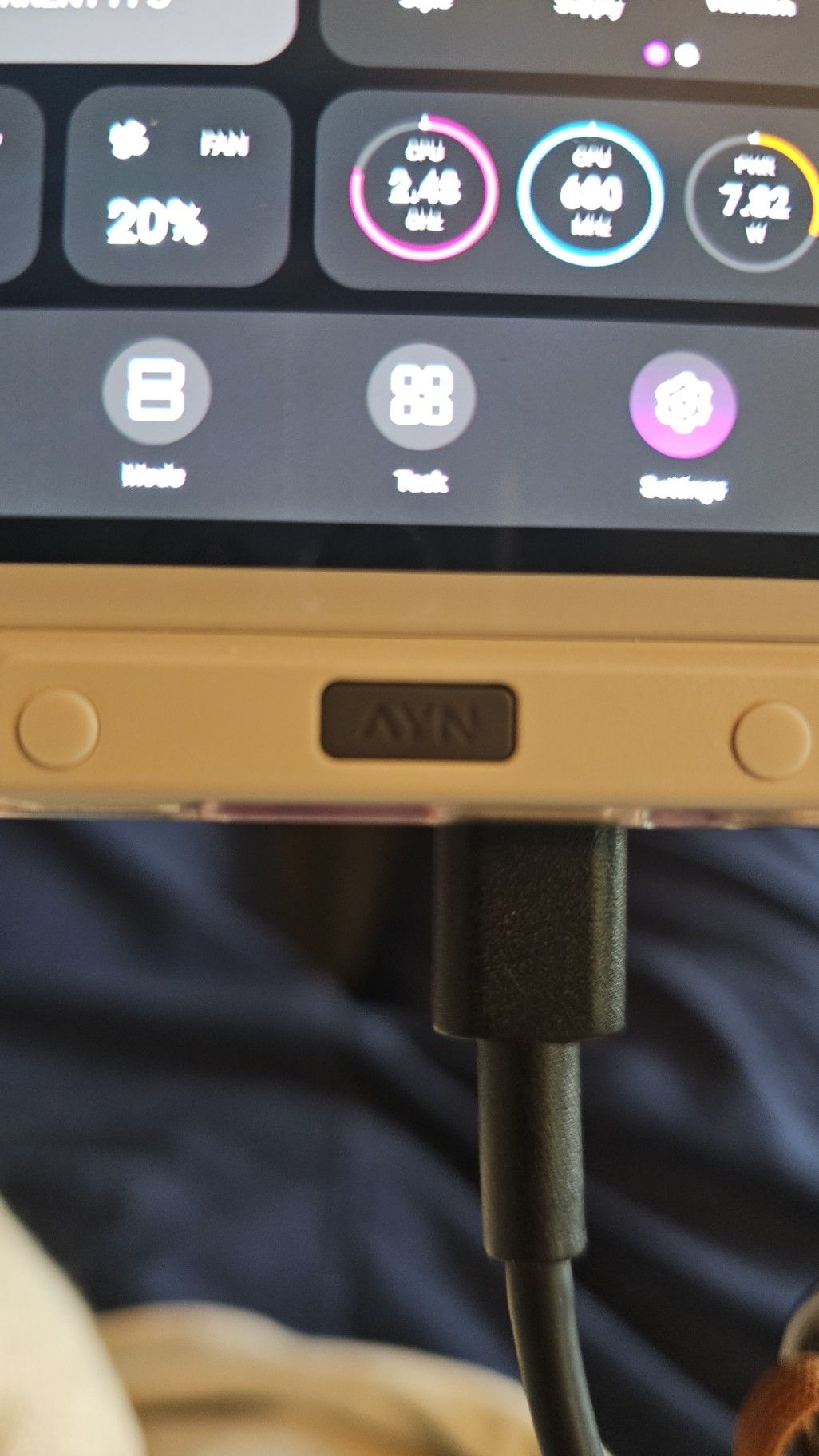 Ayn logo button discovery on Ayn Thor