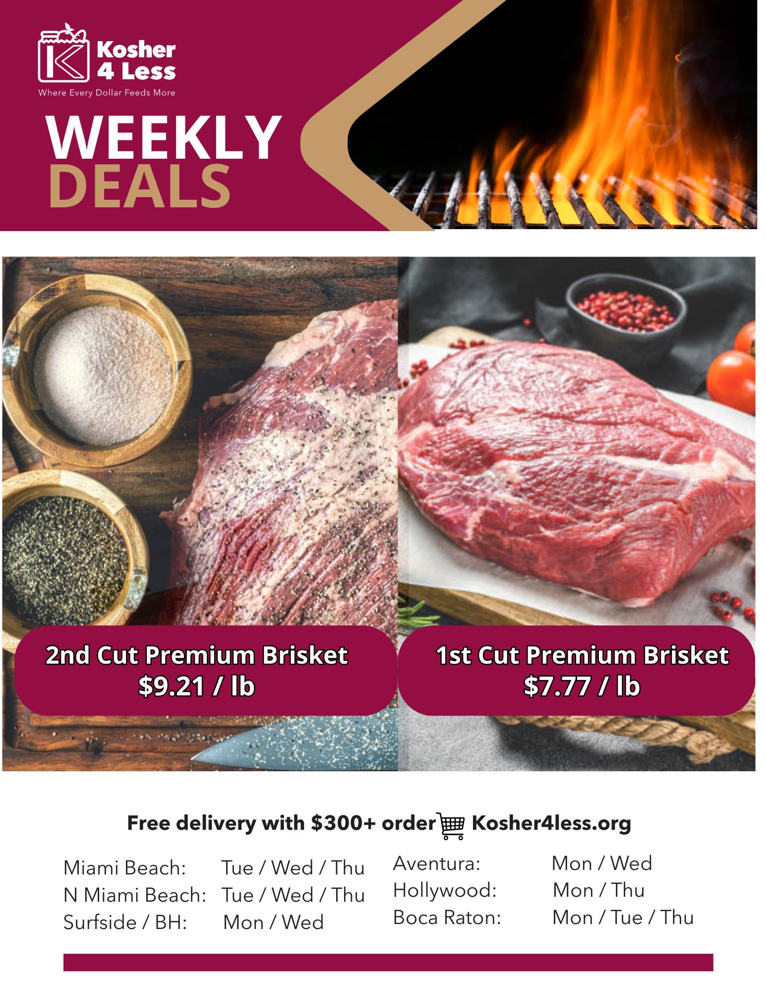 Boca Beach Chabad Jewish Center | 🥩 **Five cuts of brisket | Facebook