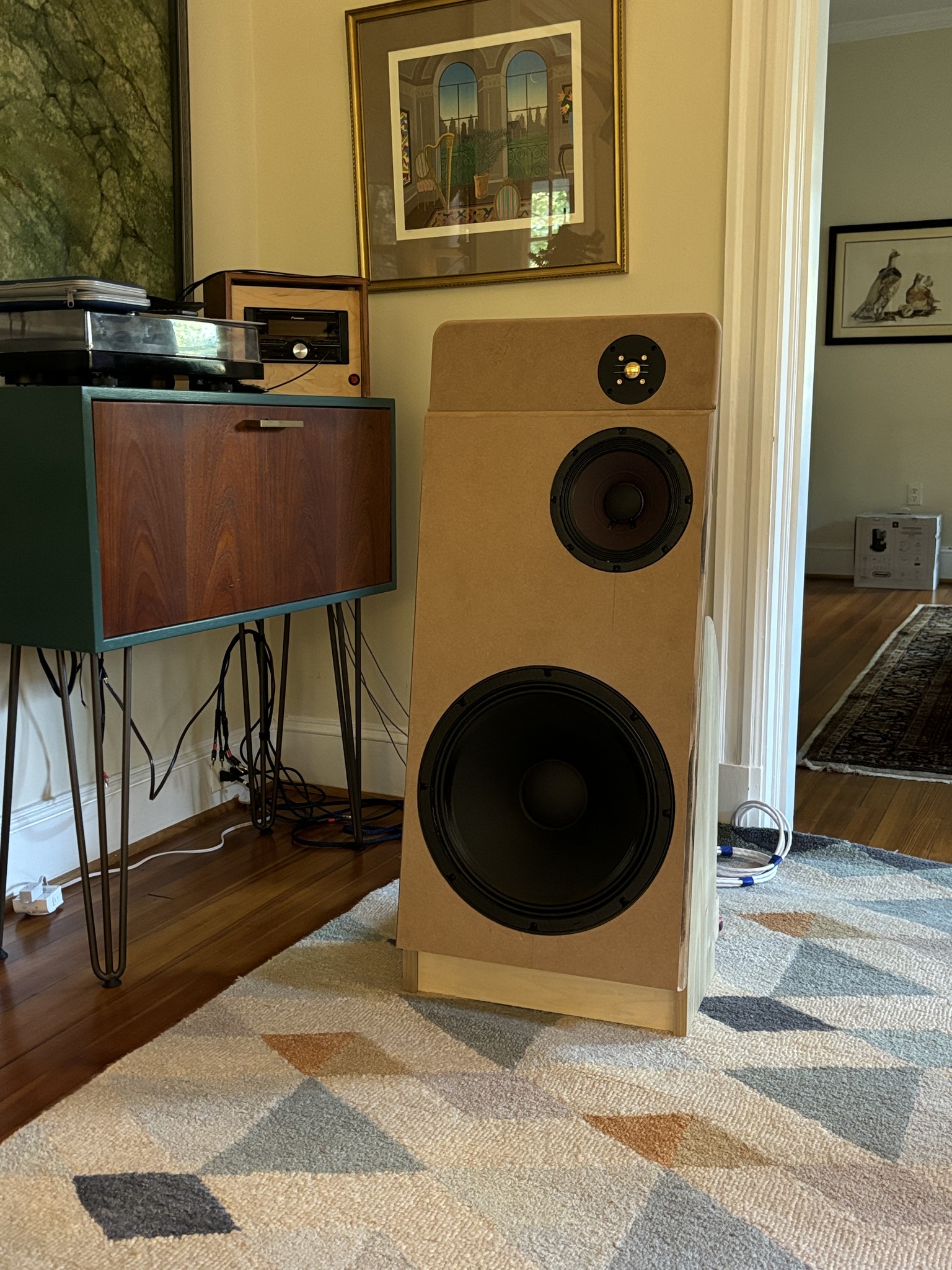 How to improve the bass response and crossover settings for a DIY