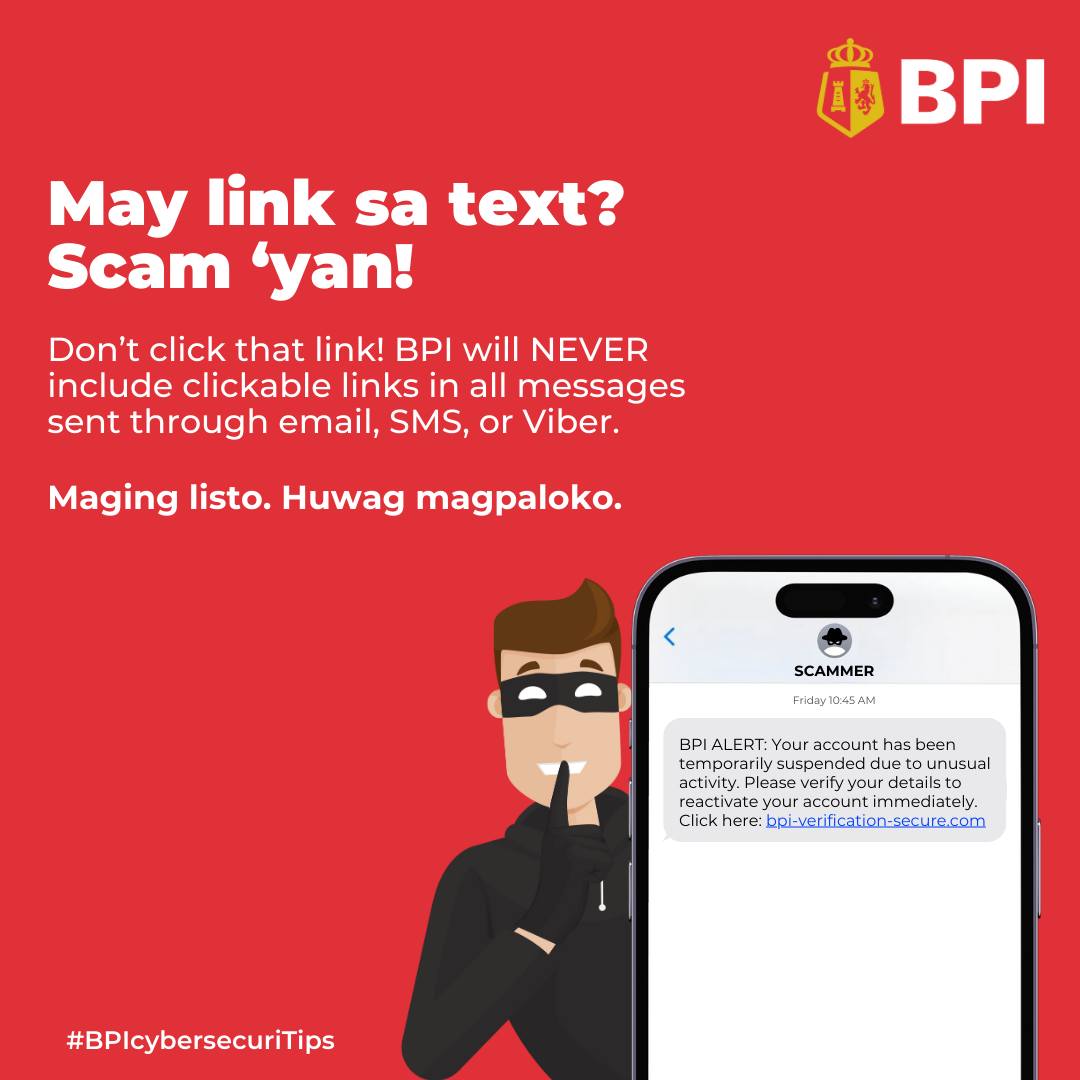 BPI - #BPIcybersecuriTips: Kapag may link, don’t click!... | Facebook