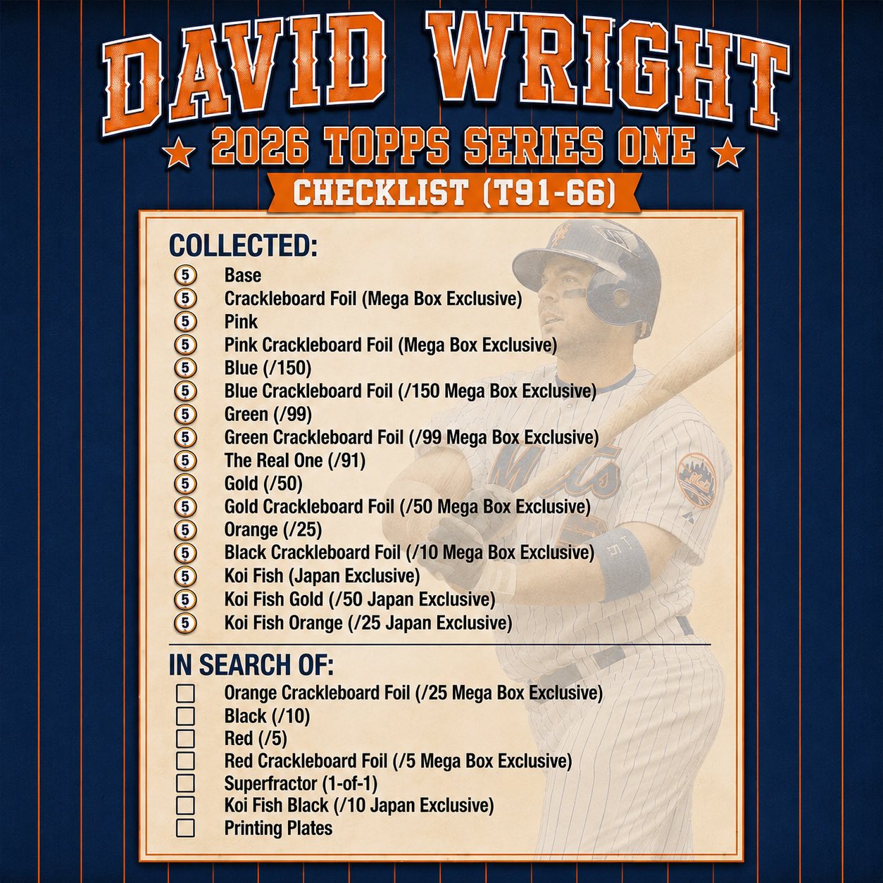 My 2026 David Wright ? search continues... Now with a fancy 