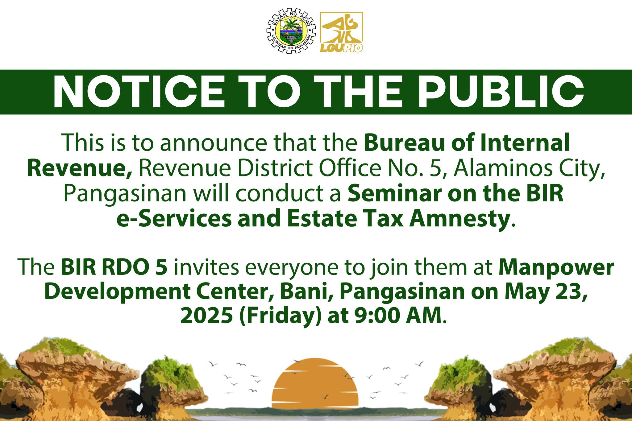 Bayan - FYI || This is to announce that the Bureau of Internal Revenue ...