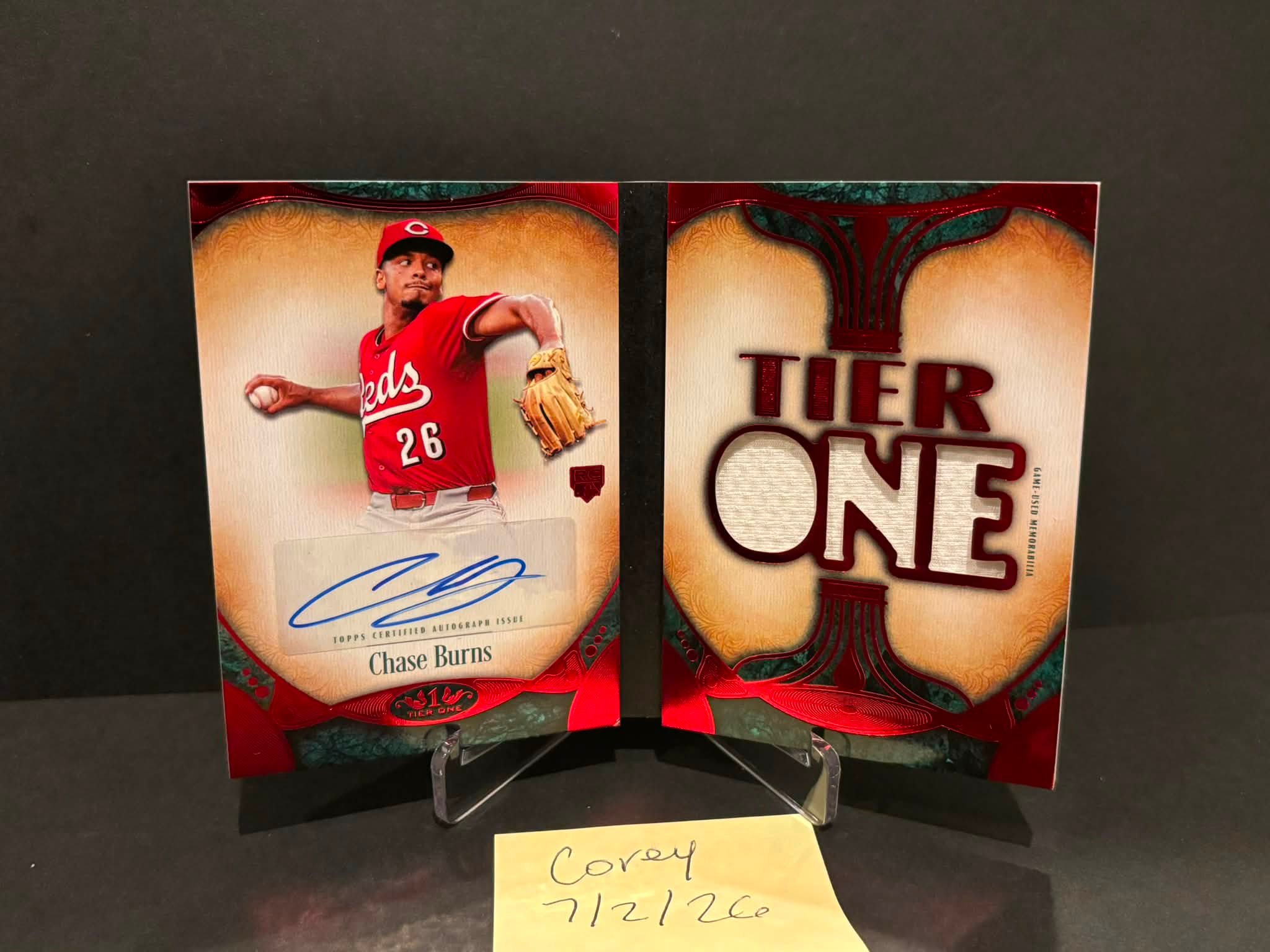 JUST PULLED: Chase Burns' 1-of-1 Superfractor autograph has