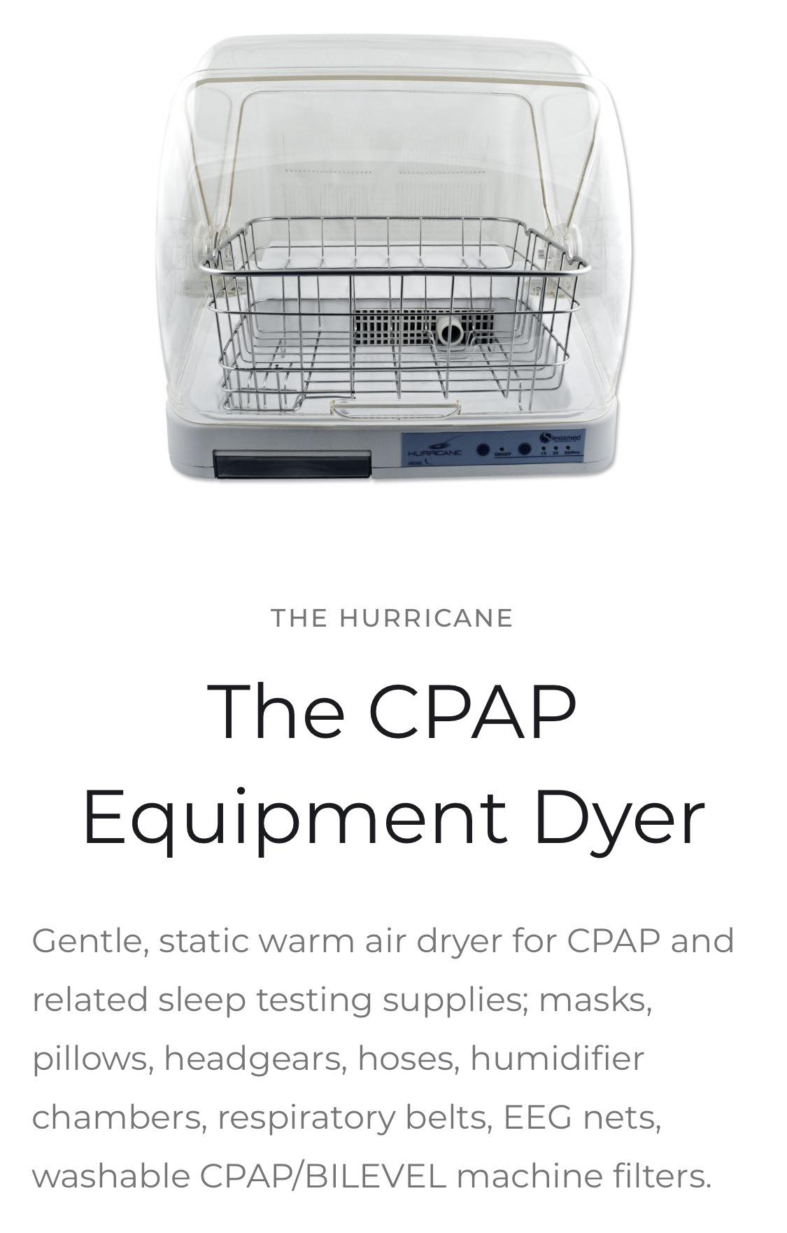 Hurricane CPAP Supplies Drying Unit