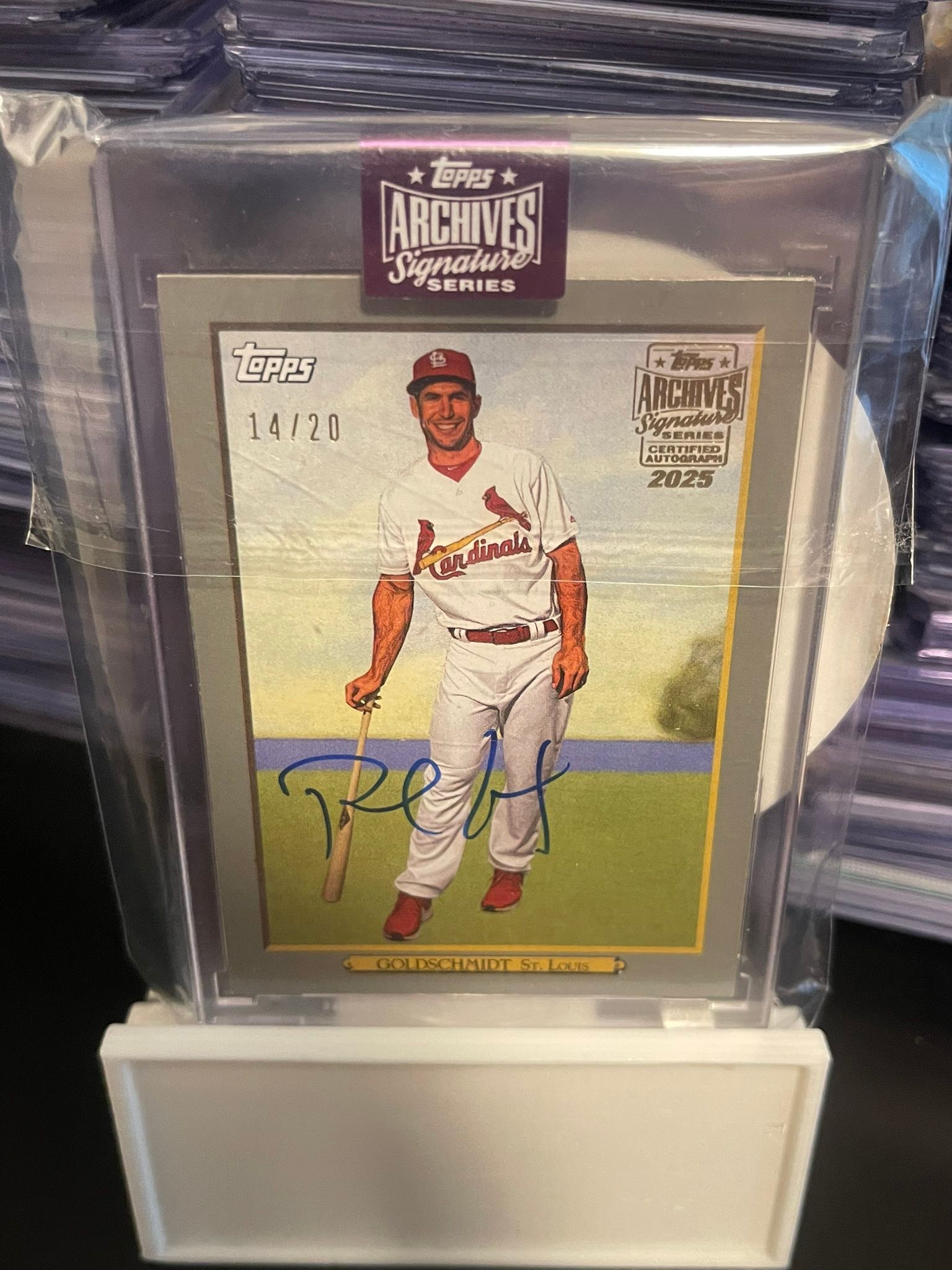 Paul Goldschmidt autographed baseball card auction