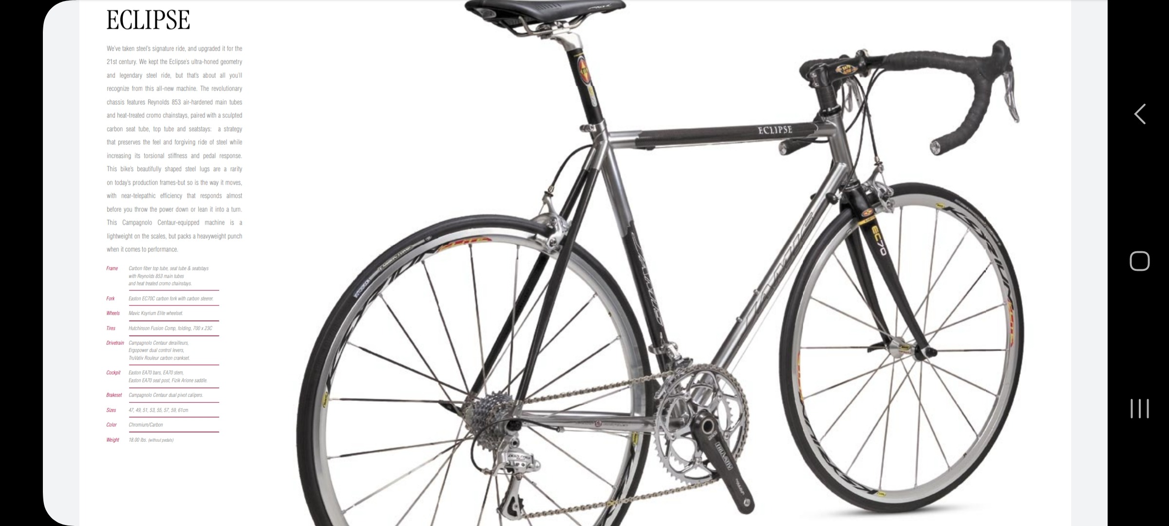 Jamis Eclipse Reynolds 853 commuter bike with 105 groupset