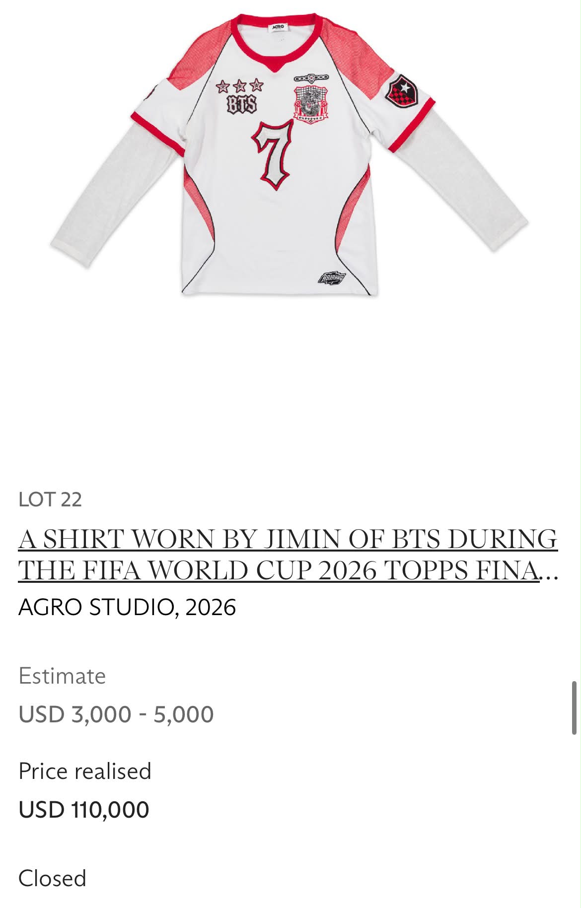 Jimin is here to spread some smiles, but the price tag on his
