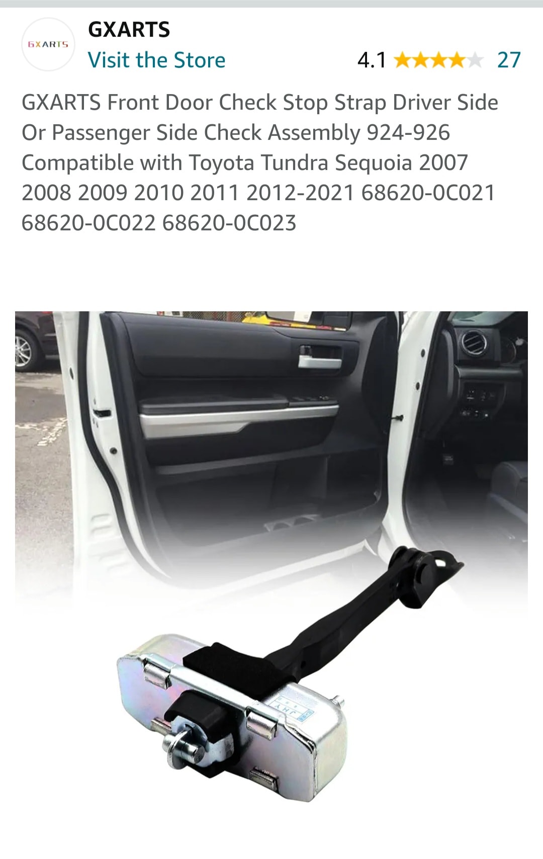 First gen venza, the front and rear door check (part that holds