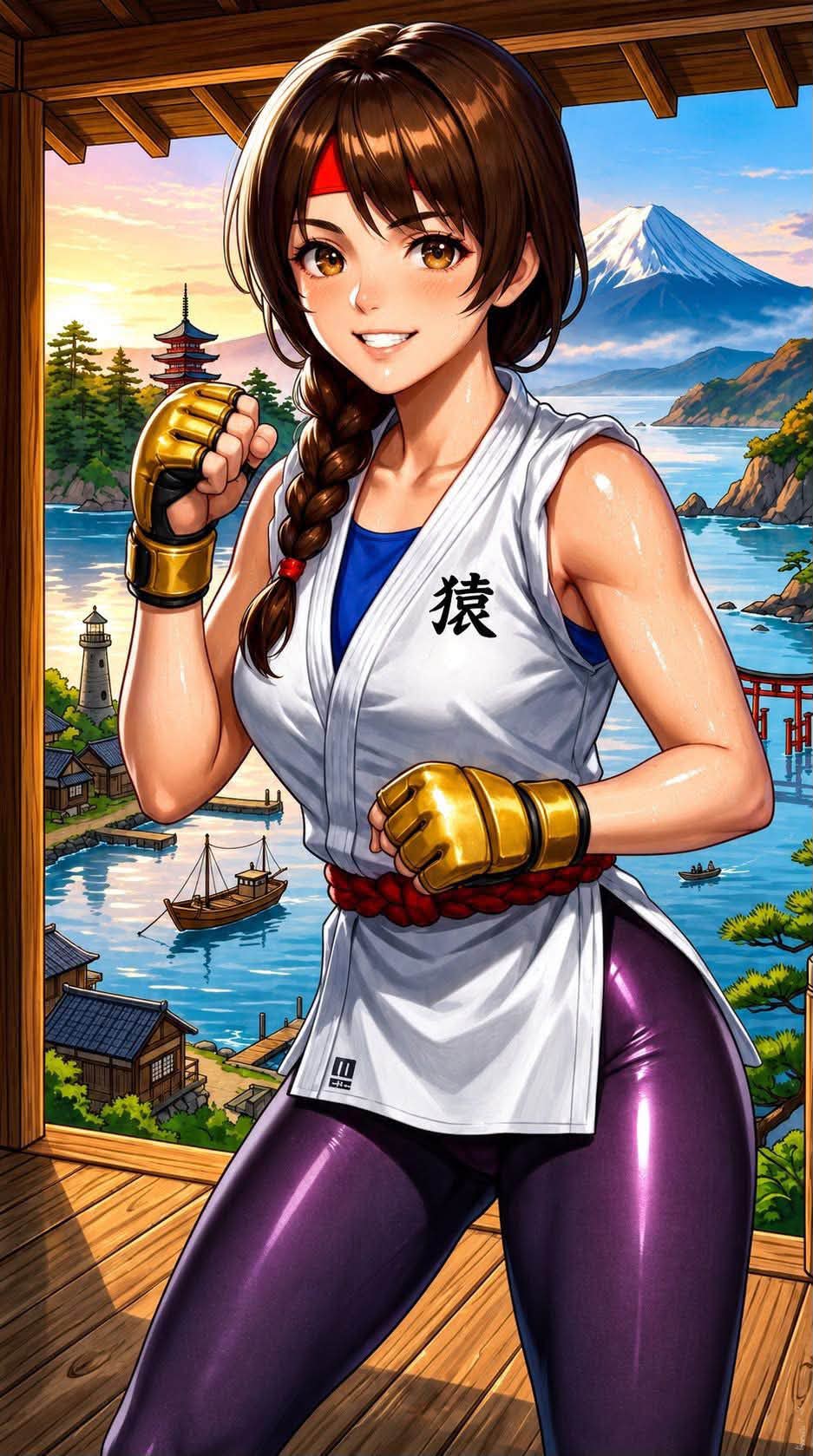 These are some Yuri Sakazaki AI pics that I've made.