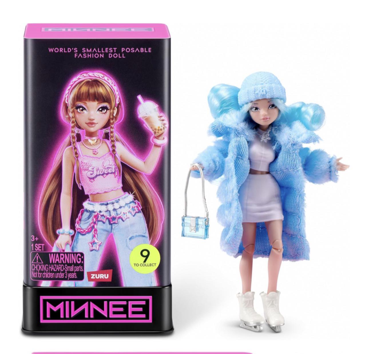 ミニチュア アイスブルー ミニバッグ ドールアウトフィット ★ハンドメイド★