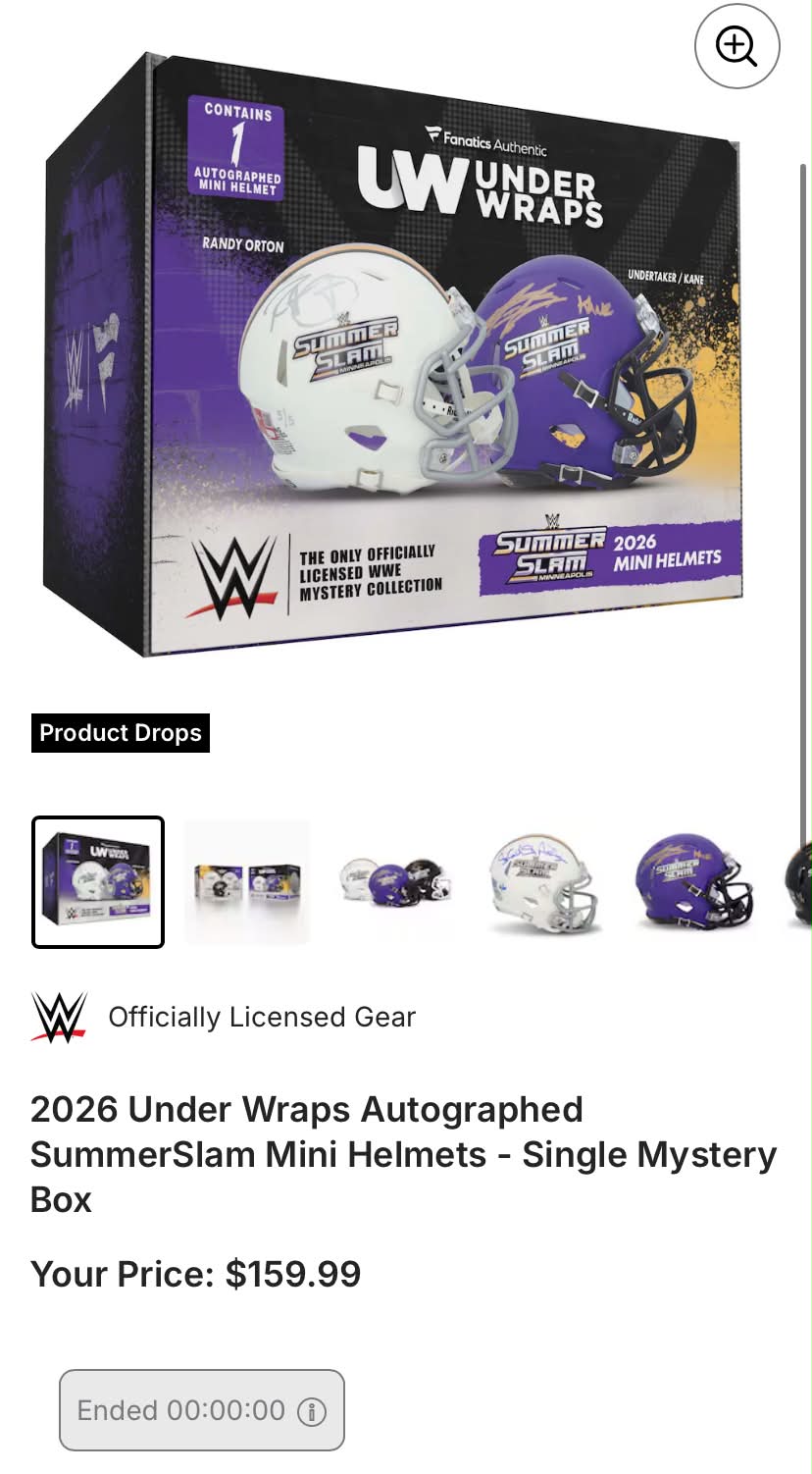 Under Wraps WWE WrestleMania 42 Mini Helmets mystery box is here