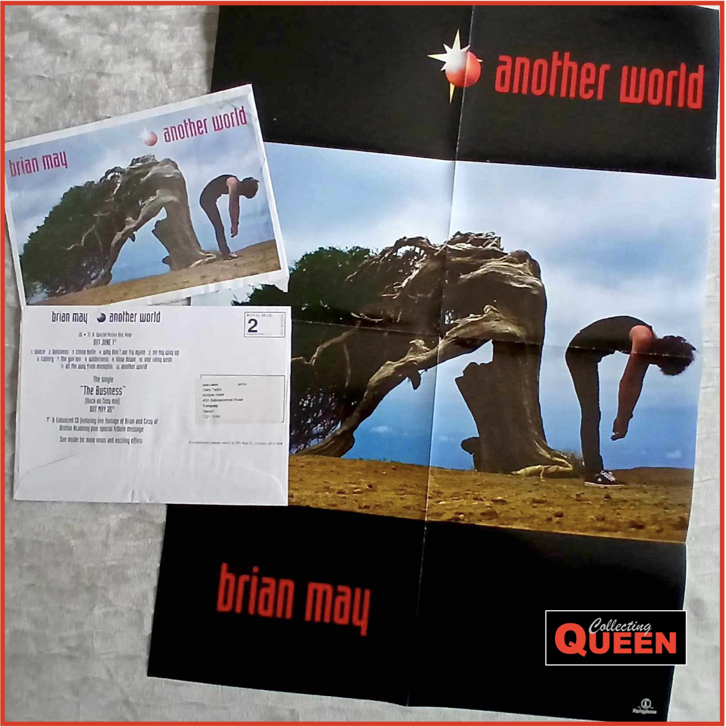 A self-standing promo shop display for Brian May's 'Back To The