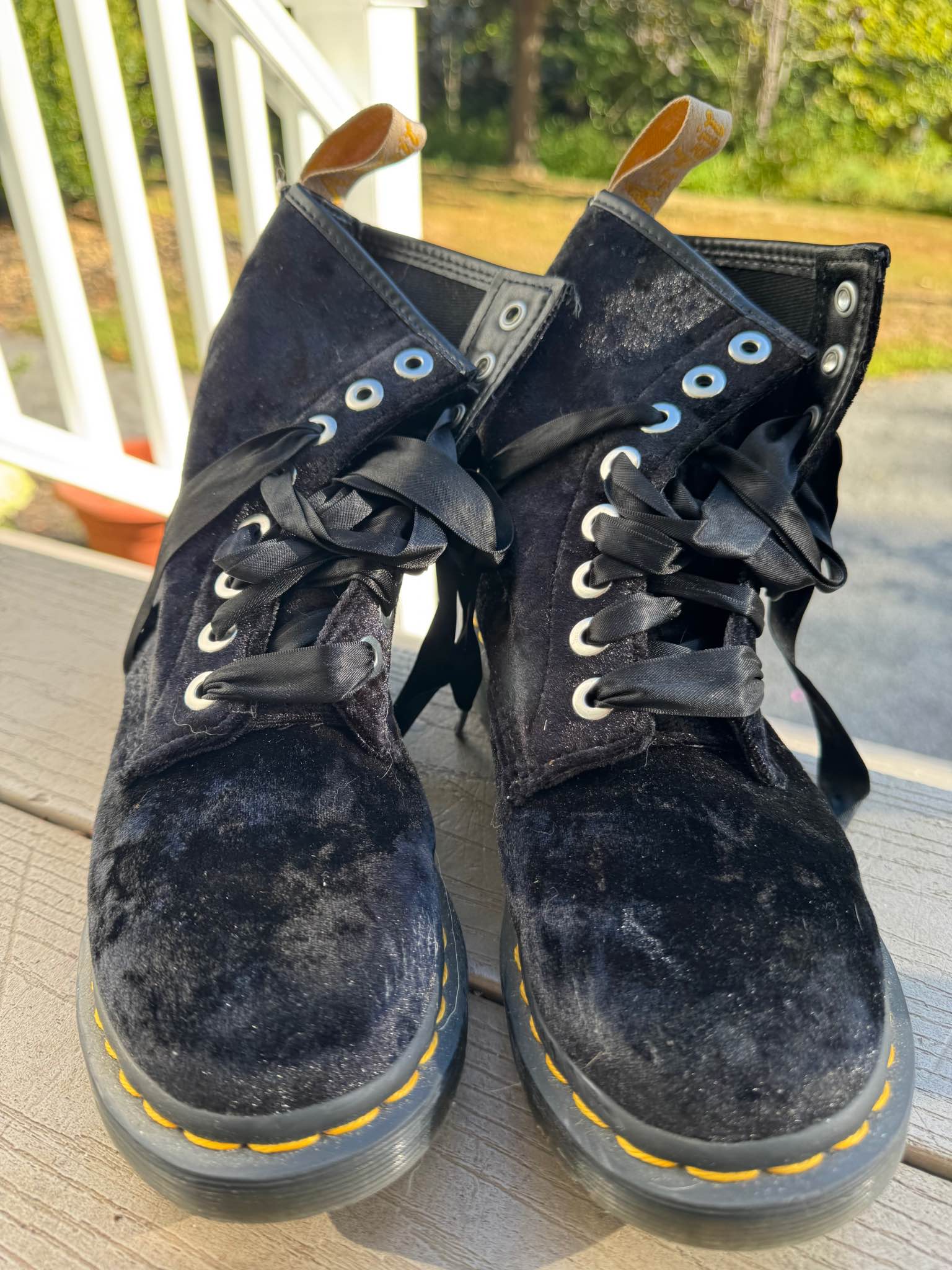 Like new, gently used Dr. Martens in soft suede. Classic style  display picture 1