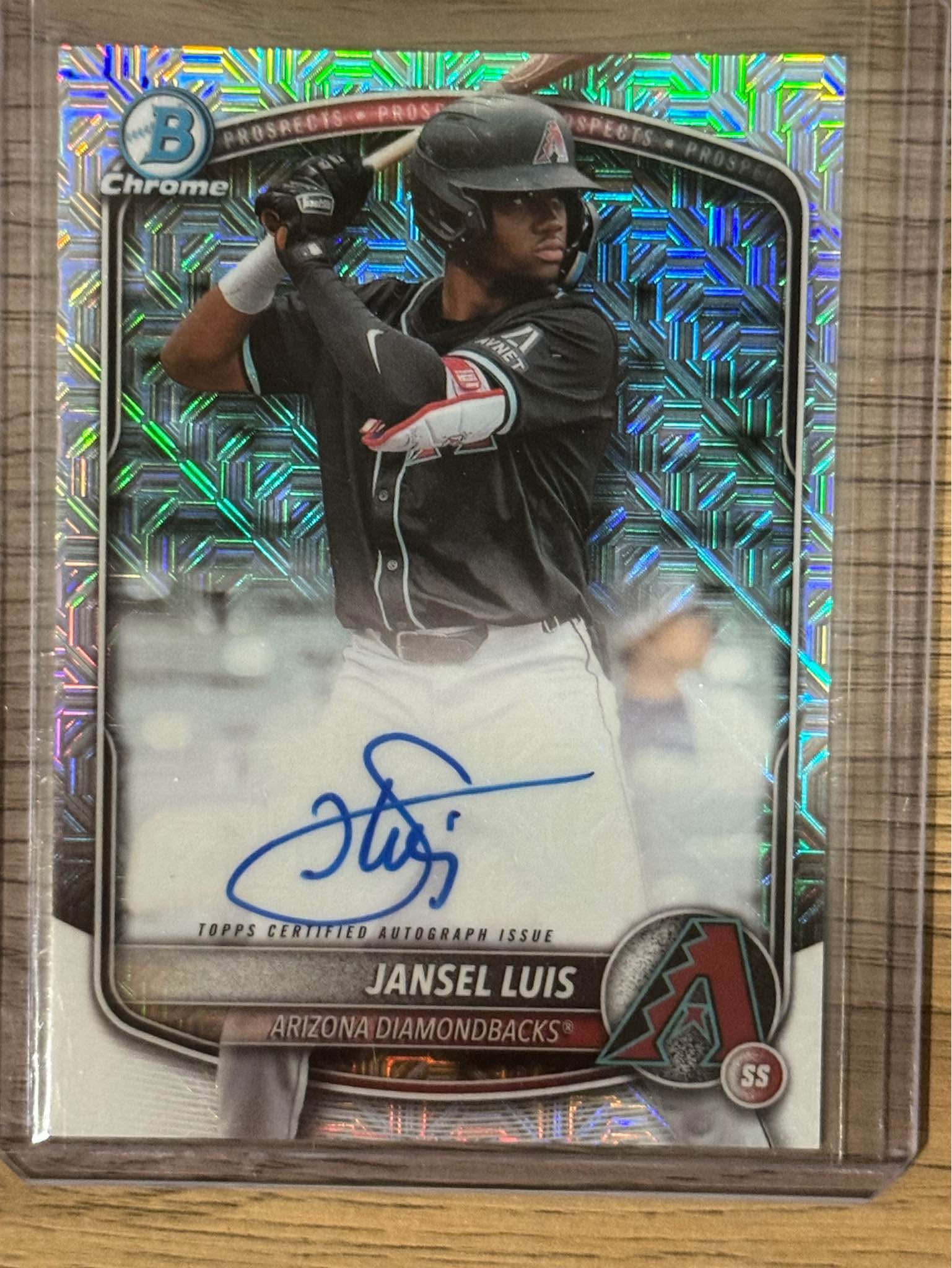 2025 Bowman Chrome Jansel Luis Auto Prospects #BMA-JL Mojo 