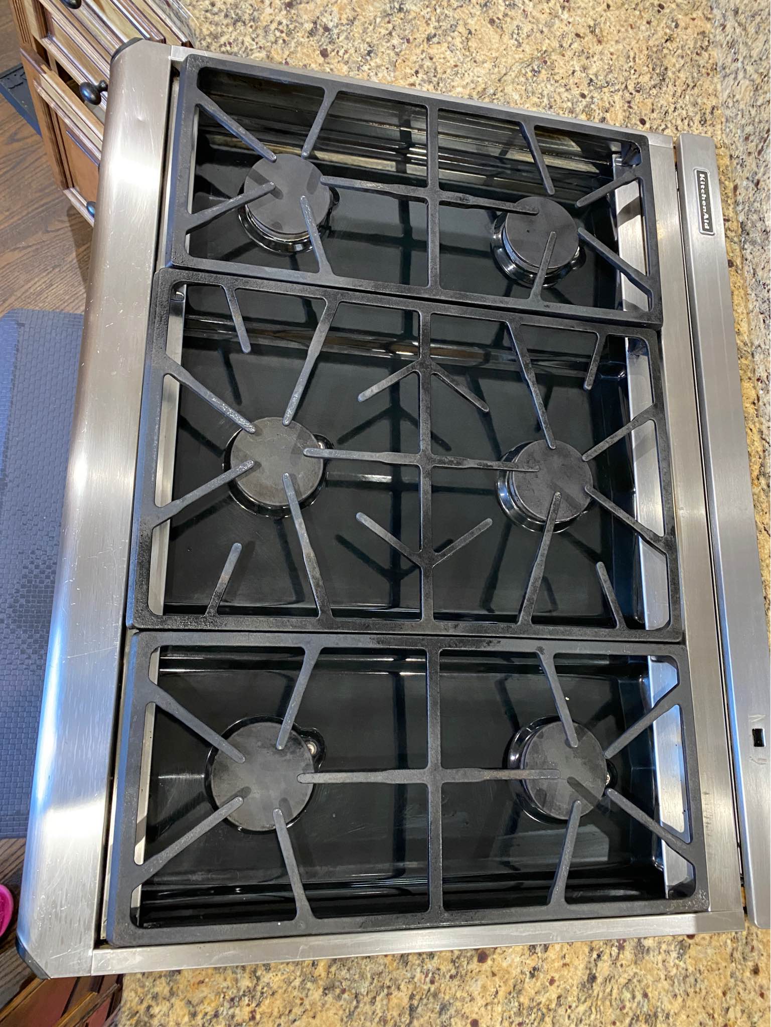 Dacor Gas Range Cooktop 6 Burner Stove WITH Kitchen Aid down draft