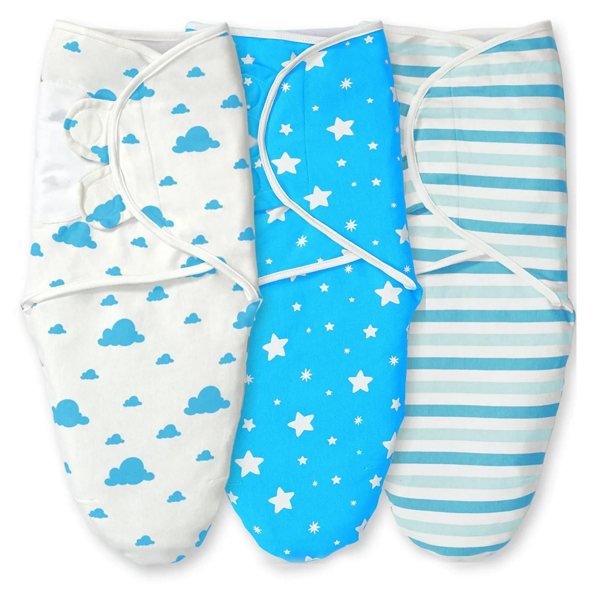 BlueSnail Baby Swaddle Blankets 2pk - 46x46 Inch Silky Bamboo Muslin Receiving Blankets For Newborns