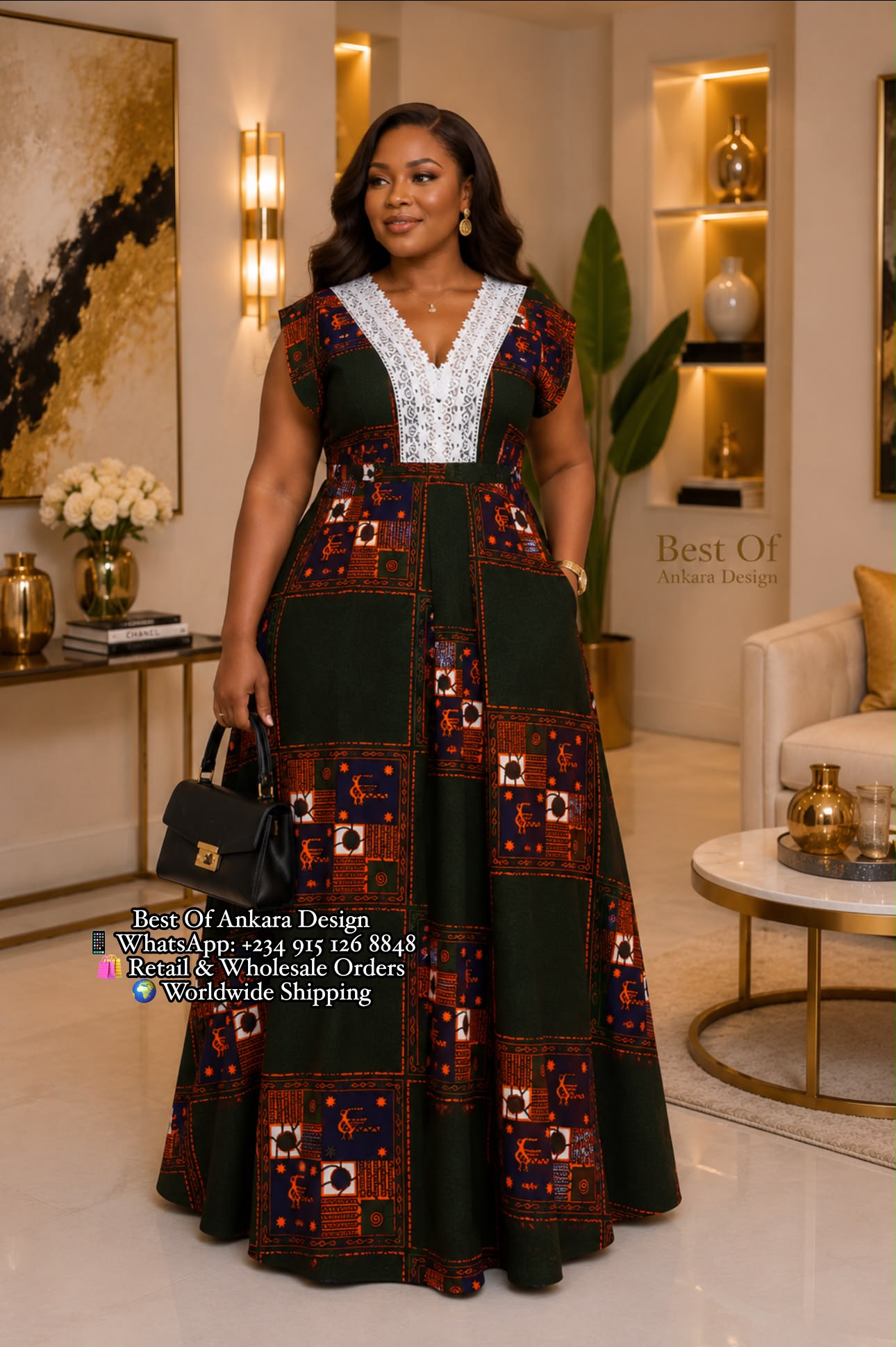 modern african print dresses for ladies Make a statement with every step. Crafted from premium Ankara fabric, this elegant maxi dress combines timeless style with sophistication. A perfect choice women who love classy and effortless fashion FW2526