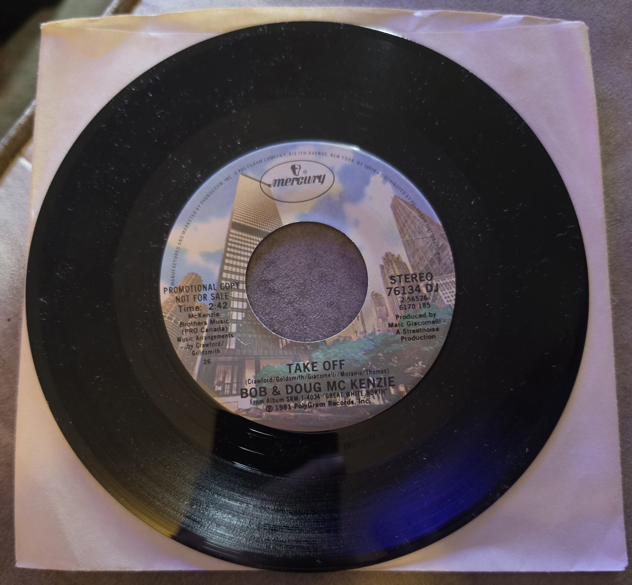Bob & Doug McKenzie - Take Off 1981 US Promo Vinyl Record