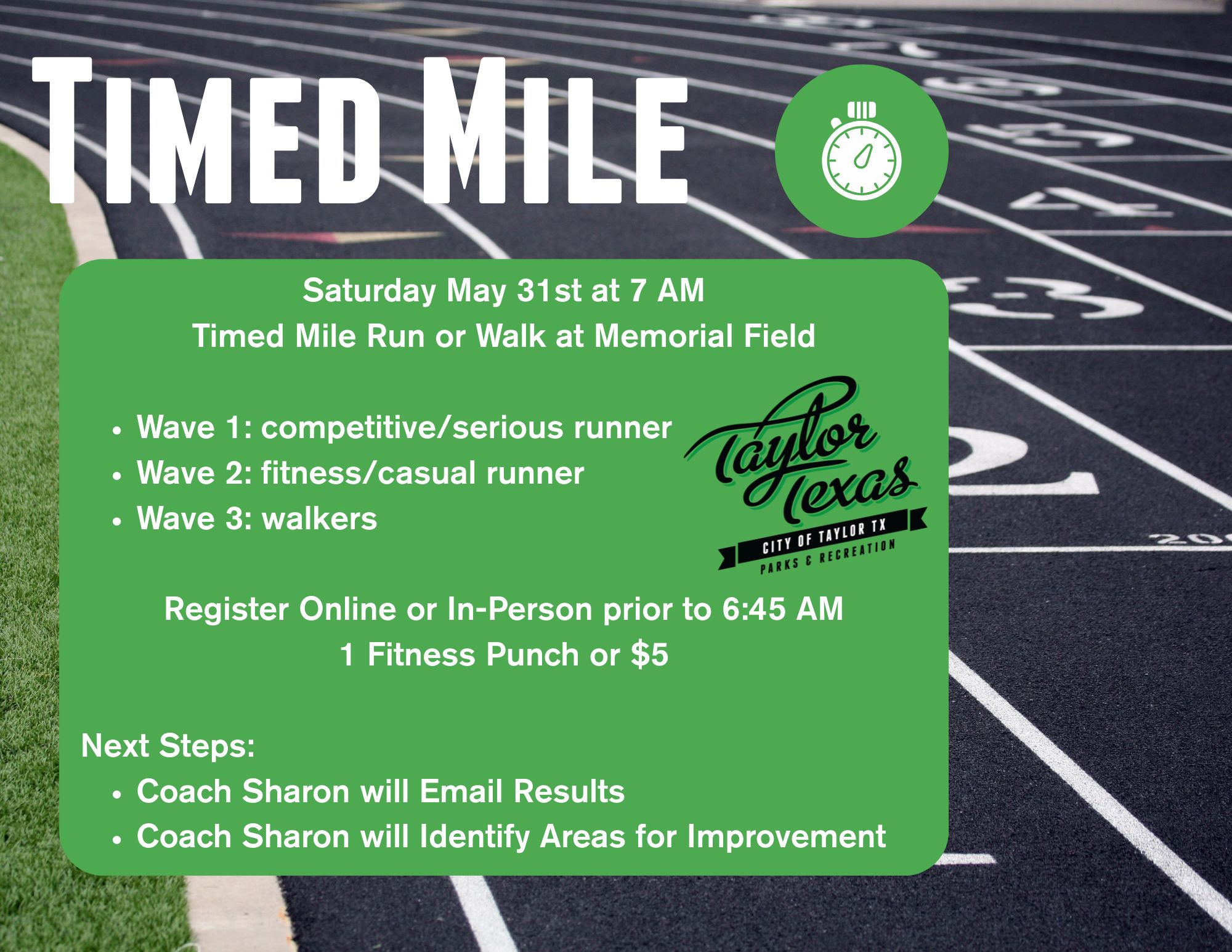 Taylor - 🏃‍♀️ Timed Mile – Find Your Pace, Set Your Goals 🏃‍♂️ Whether ...