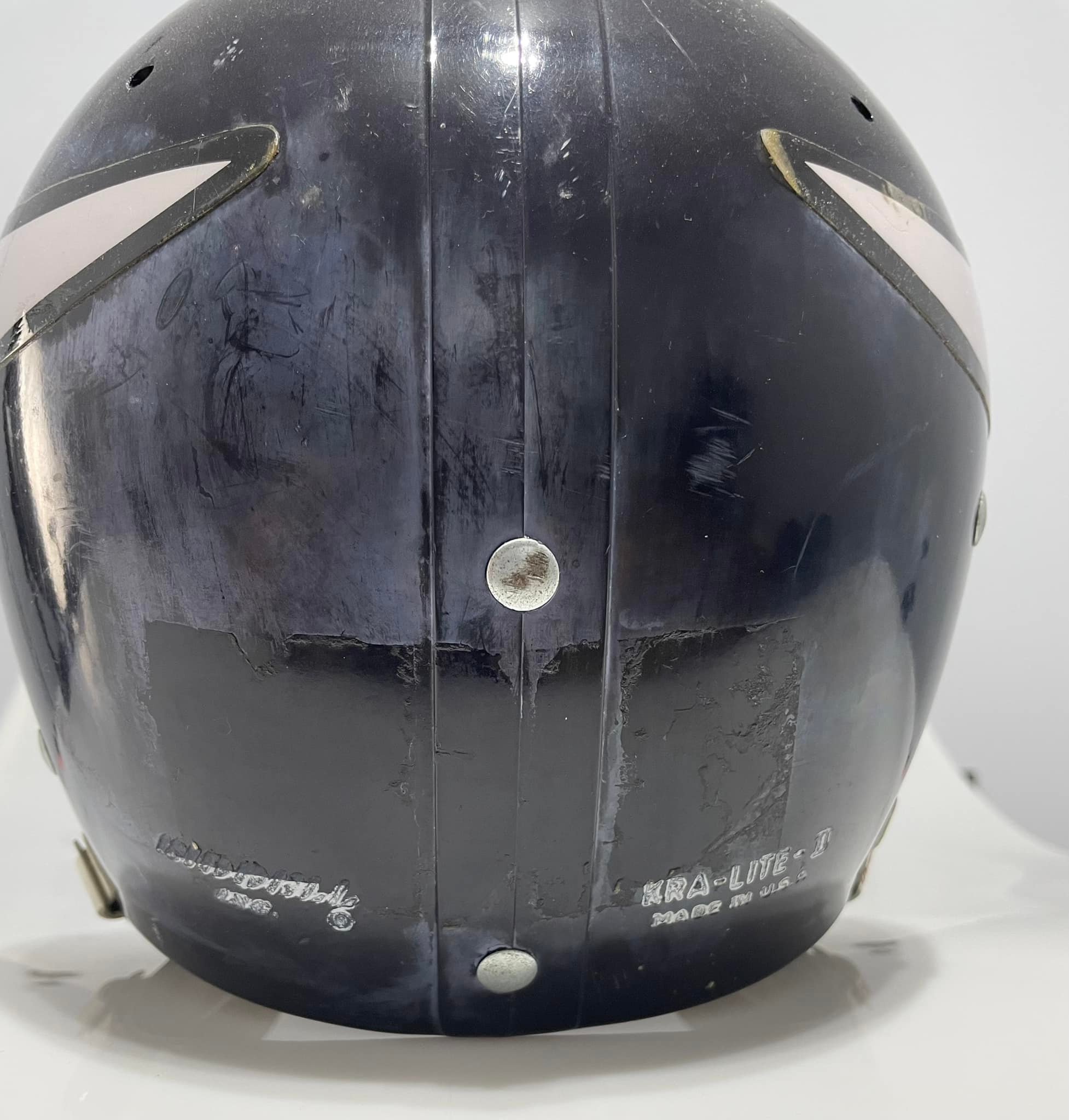 Identify vintage football helmet origin?