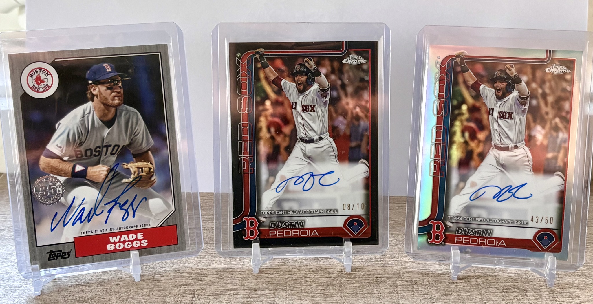 TOPPS Manny Ramirez/Varitek/Pedroia Autographs