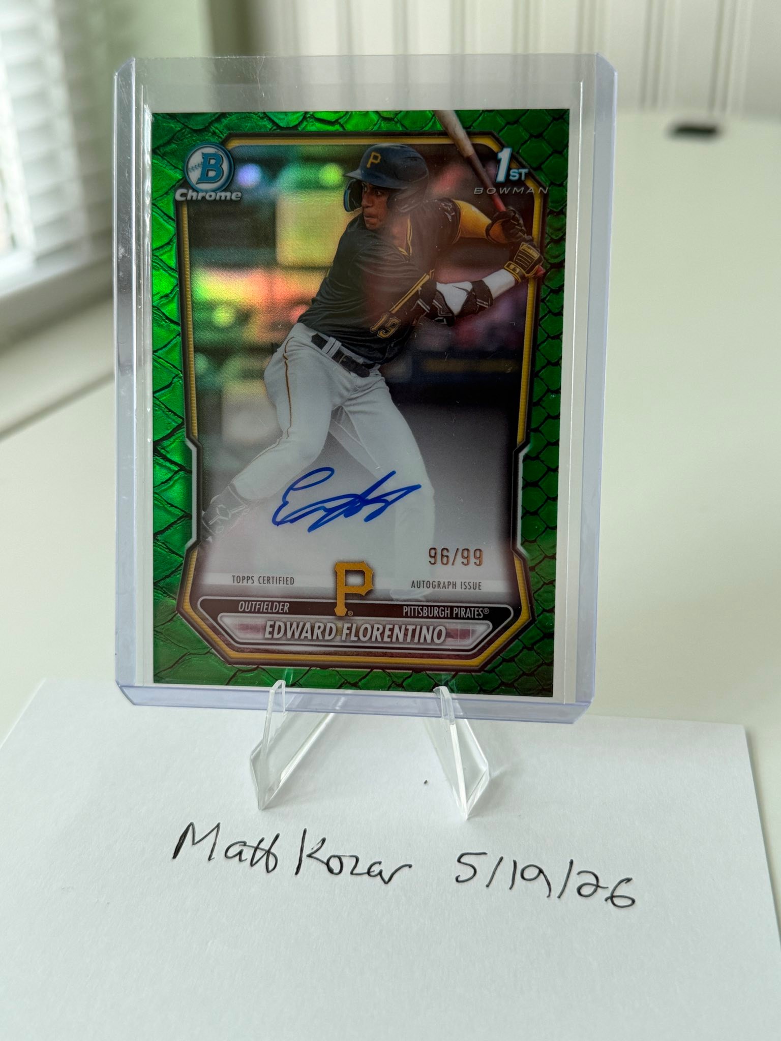 MojoBreak hits massive Edward Florentino auto in 2026 Bowman baseball