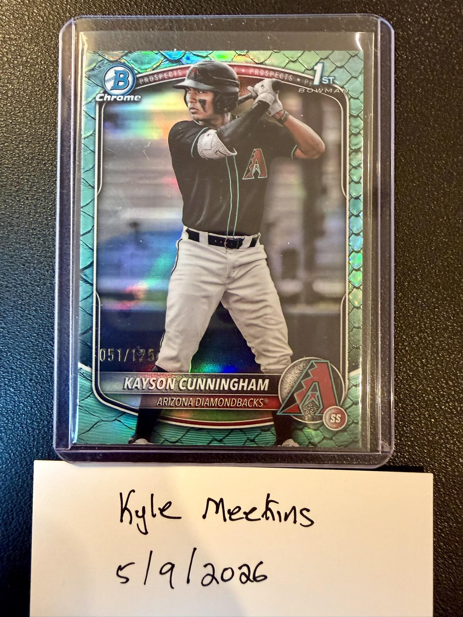 2025 Bowman Draft Kayson Cunningham Aqua Reptilian Refractor