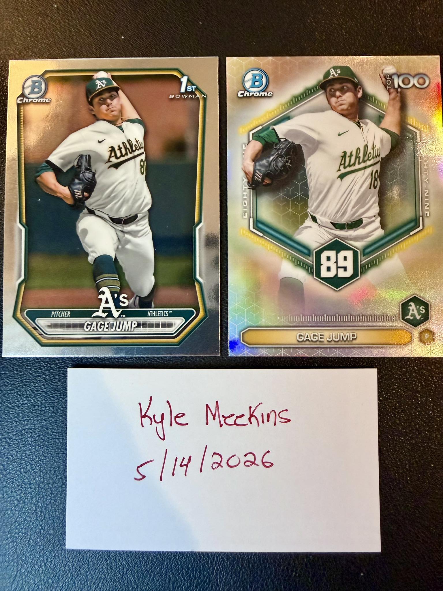 Gage Jump 2026 Bowman Chrome baseball cards auction