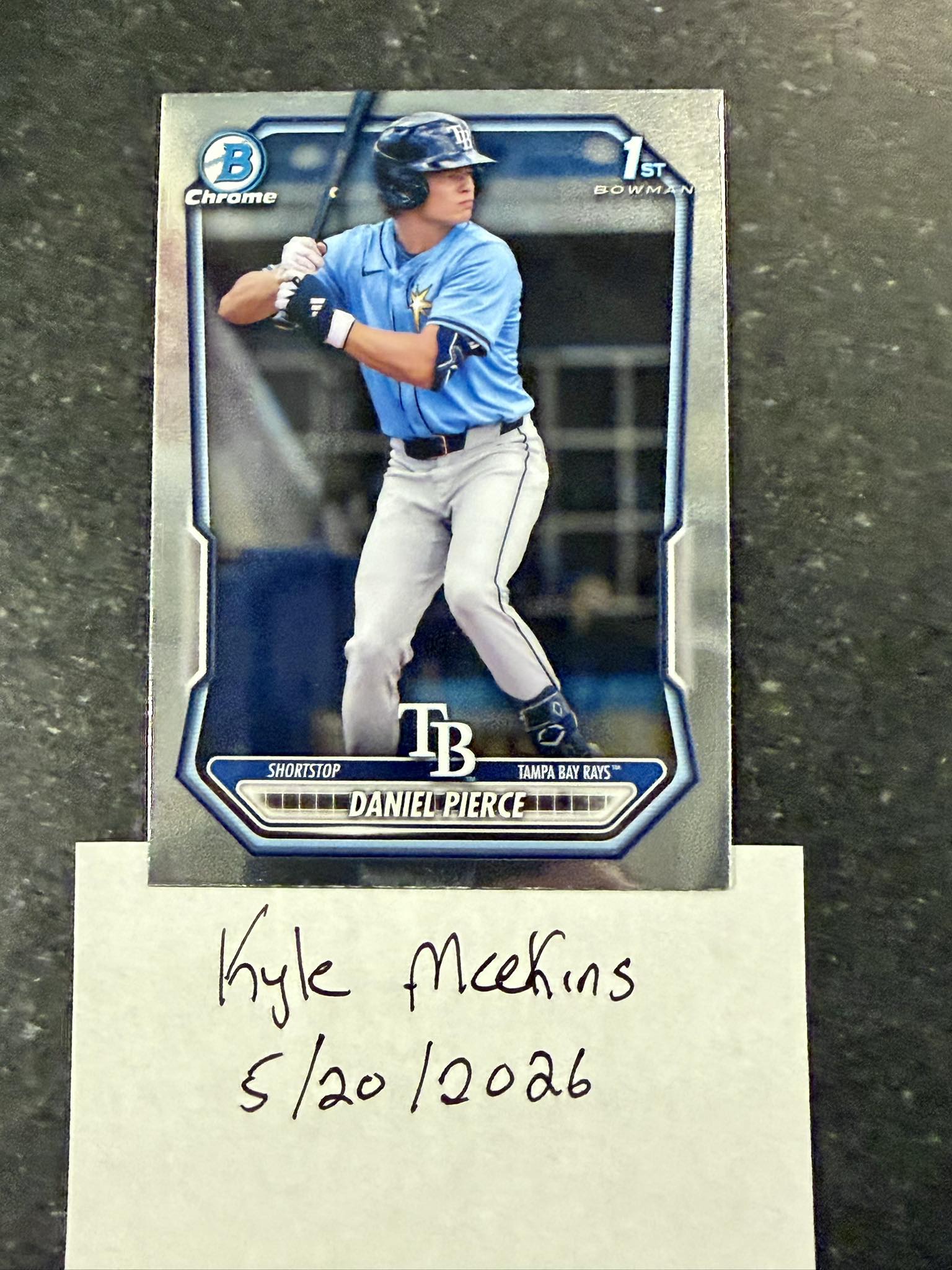 2026 Bowman Chrome Daniel Pierce auto baseball card
