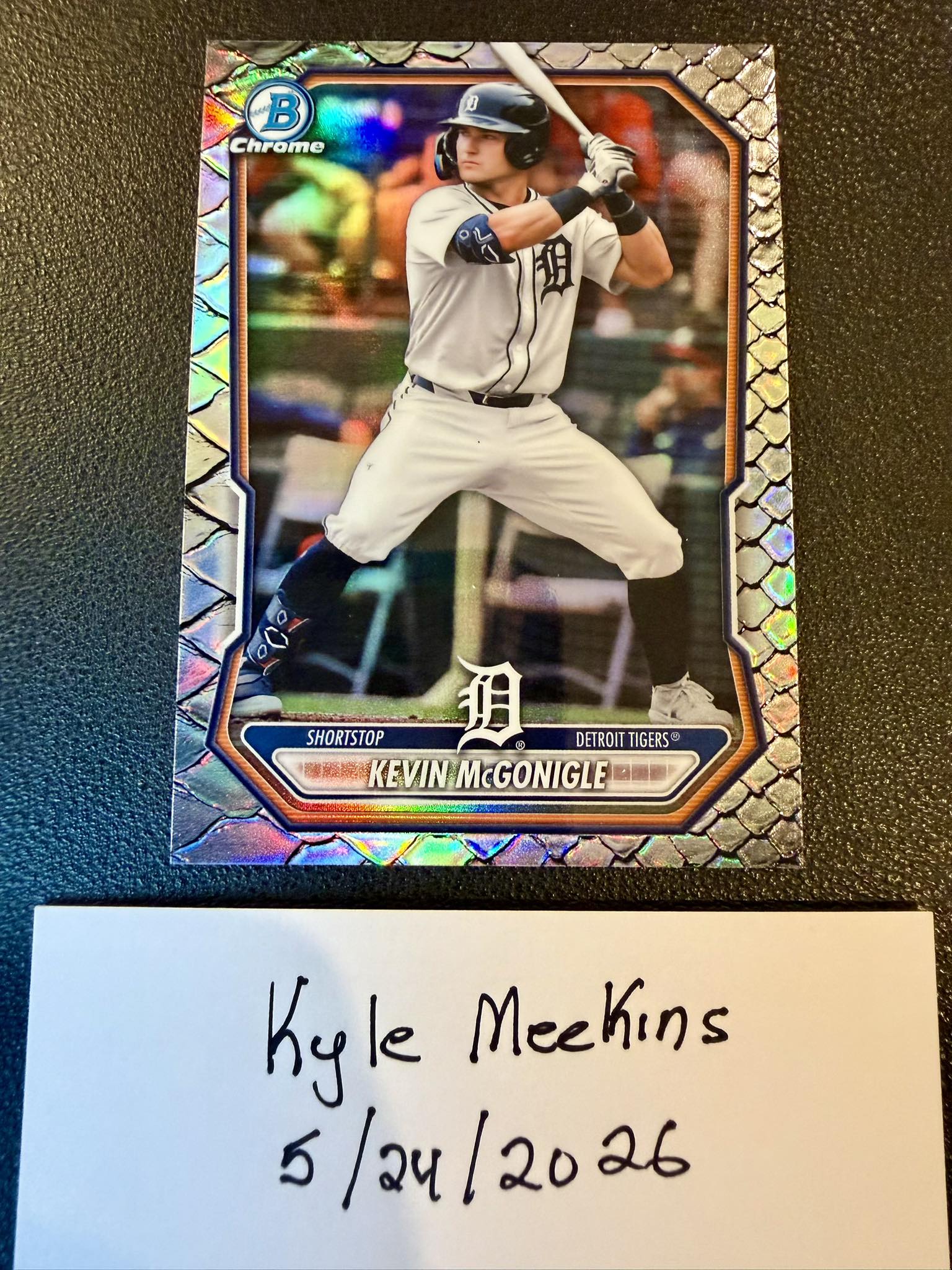 2026 Bowman Kevin McGonigle Metal Reptilian Refractor baseball 