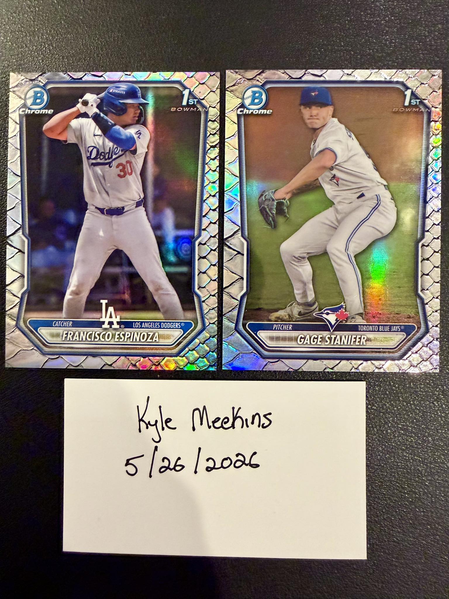 Toronto Blue Jays Francisco Espinosa/Gage Stanifer metal reptilian 