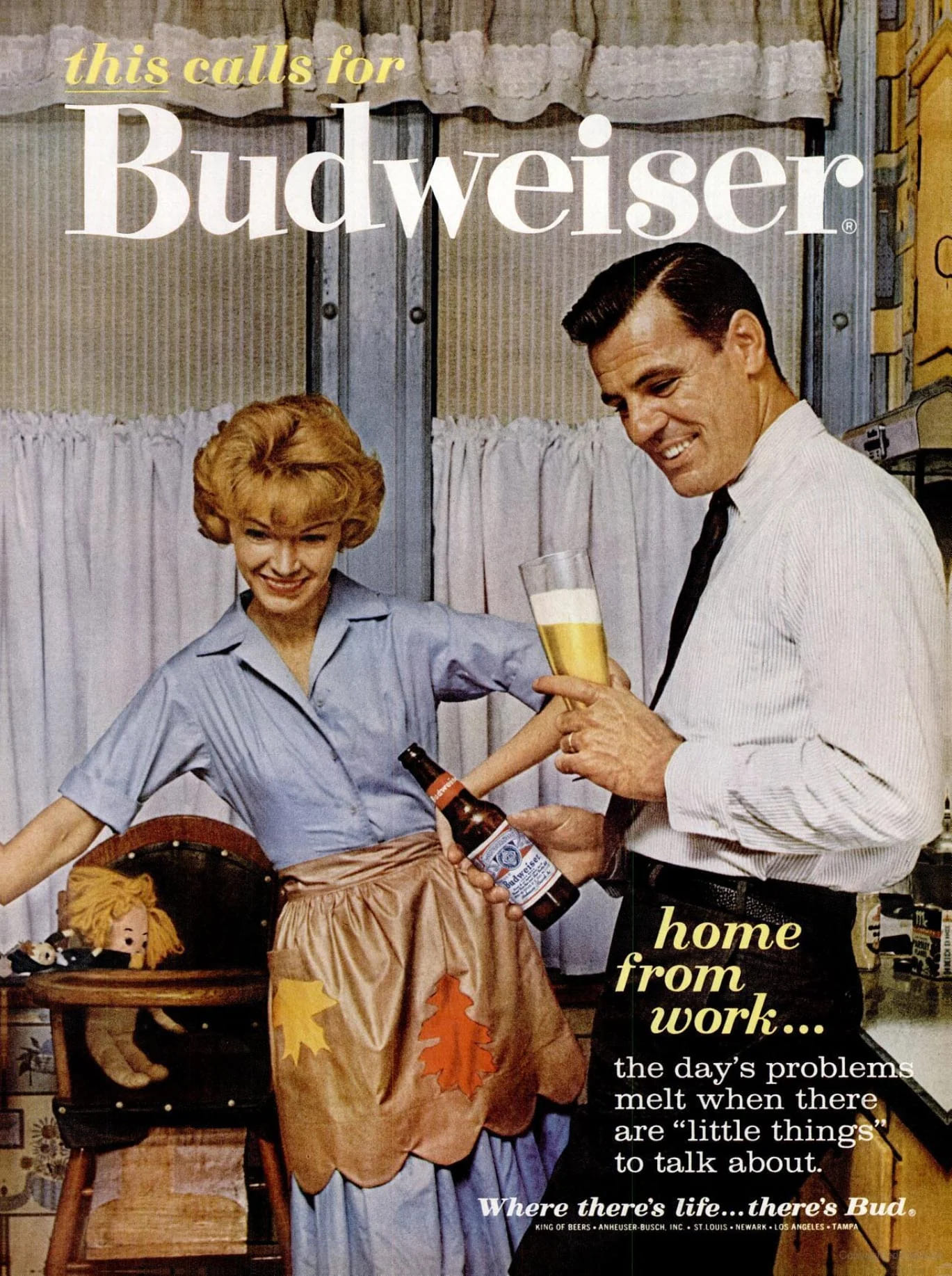 1970 Budweiser Lager Beer 12oz Tab Top Can