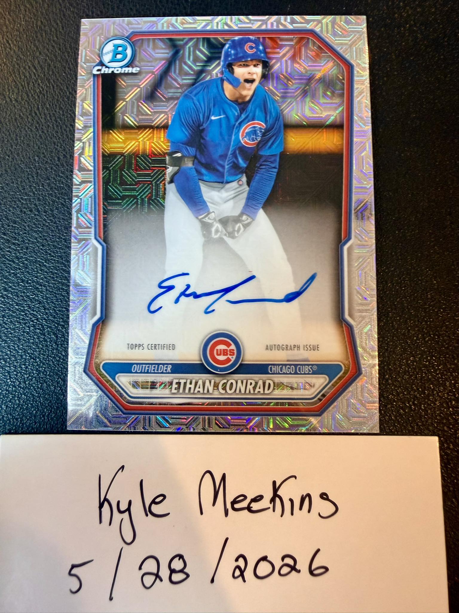 2026 Bowman Ethan Conrad Mojo Refractor On-Card Autograph Auction 