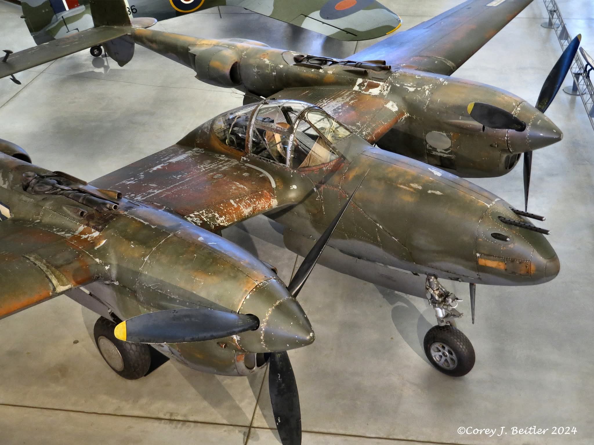 P-38 Lightning on display at National Museum of World War II Aviation