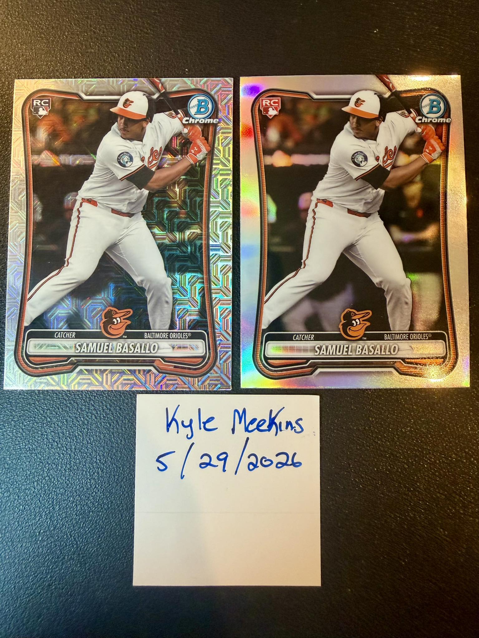 2026 Bowman Samuel Basallo rookie redemption refractor auction