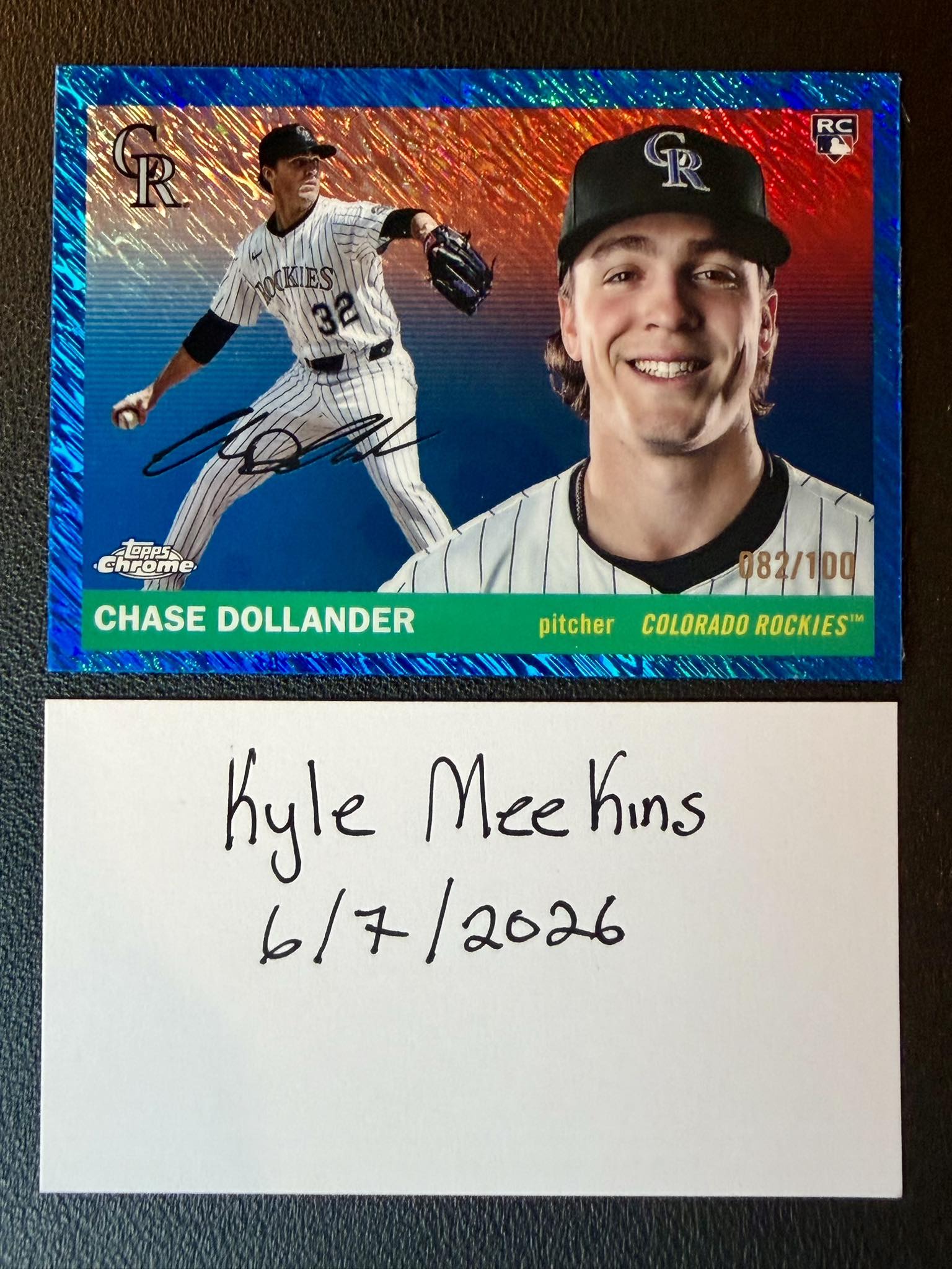 2025 Topps Chrome Chase Dollander rookie card auction